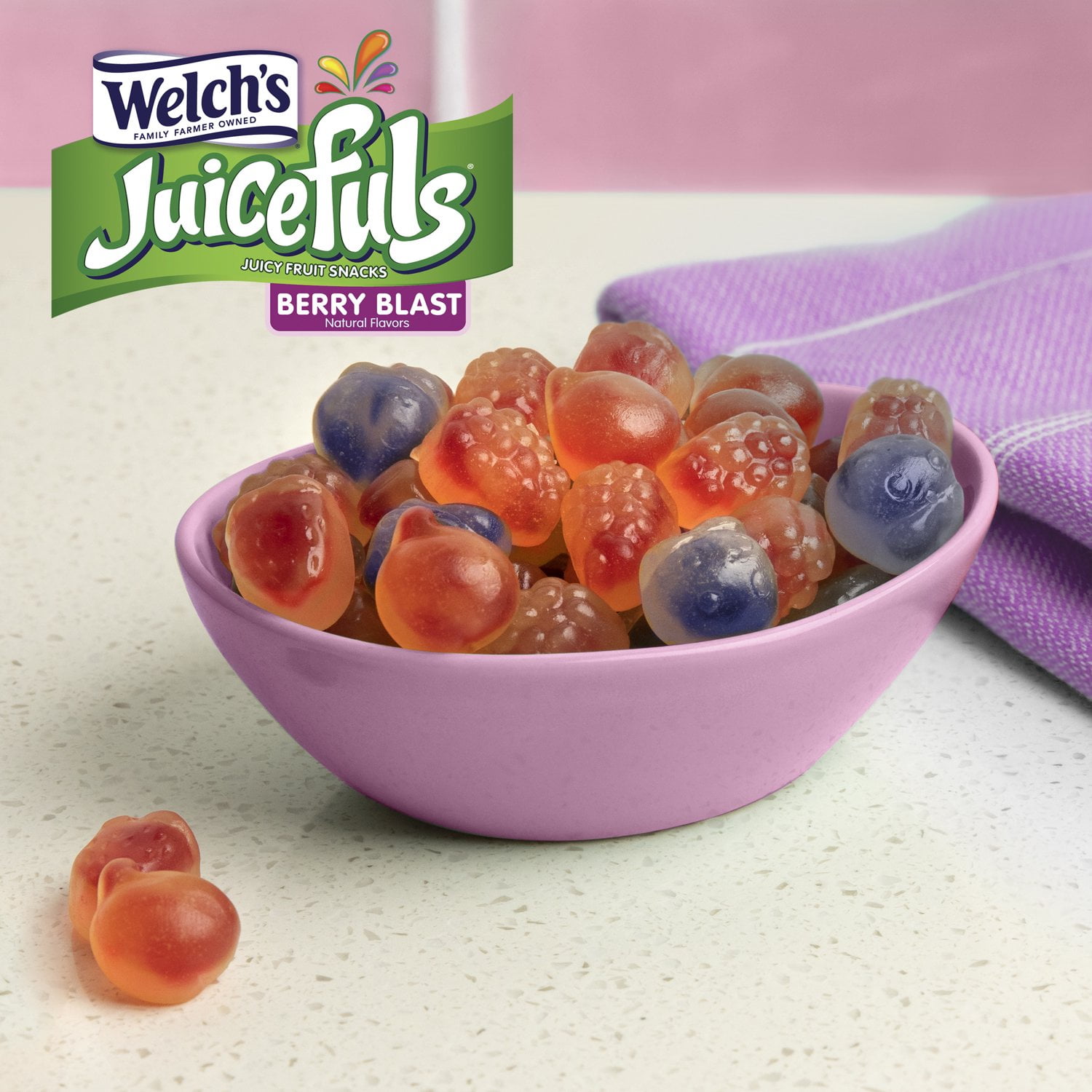 Welch's Juicefuls Fruit Snacks Berry Blast Island Splash 1 oz 20 Count