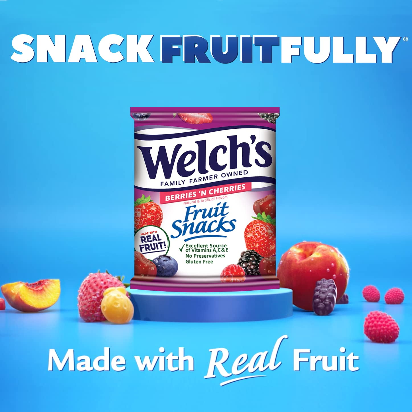 Welchs Berries N Cherries Fruit Snacks 32oz 40ct Pack of 24