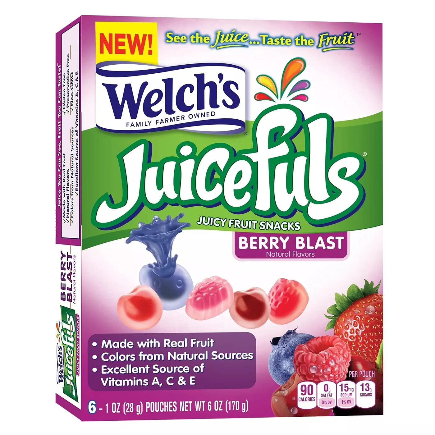 Welch S Juicefuls Berry Blast Juicy Fruit Snacks Pack of 14