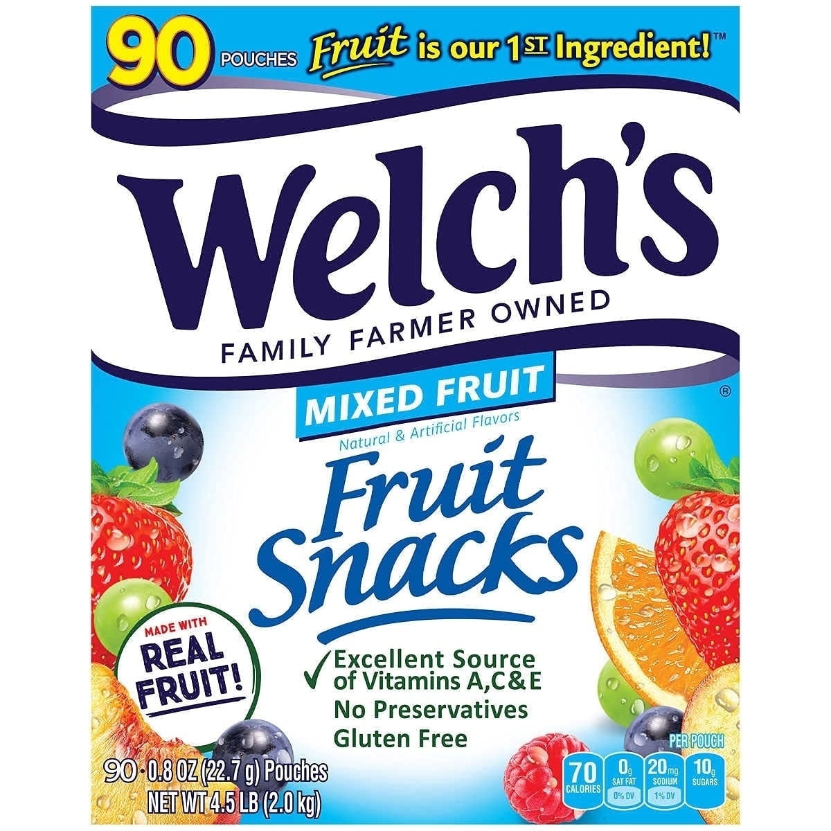 Welchs Mixed Fruit Snack 90 Count