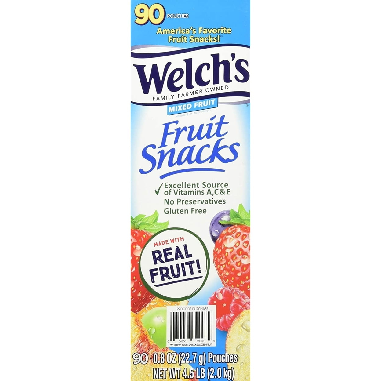 Welchs Mixed Fruit Snack 90 Count