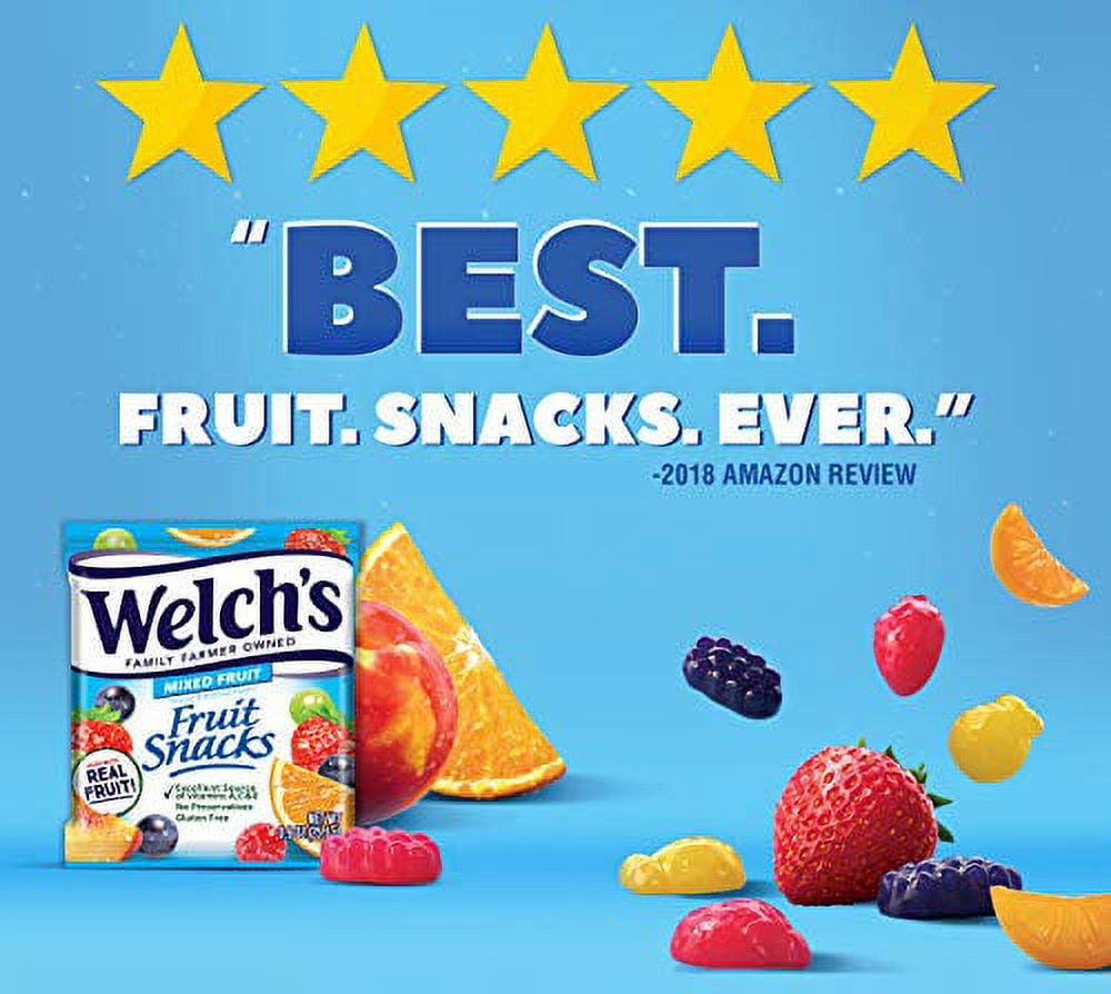 Welchs Fruit Snacks Variety Pack Mixed Fruit Superfruit Mix Island Fruits & Berries n Cherries 2.25 oz Pack of 48