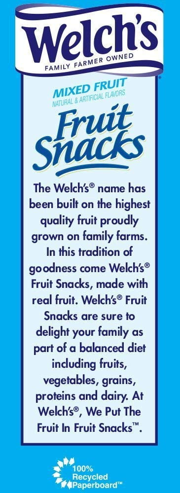 Welchs Mixed Fruit Snacks 90ct 4.5lb for Healthy Snacking