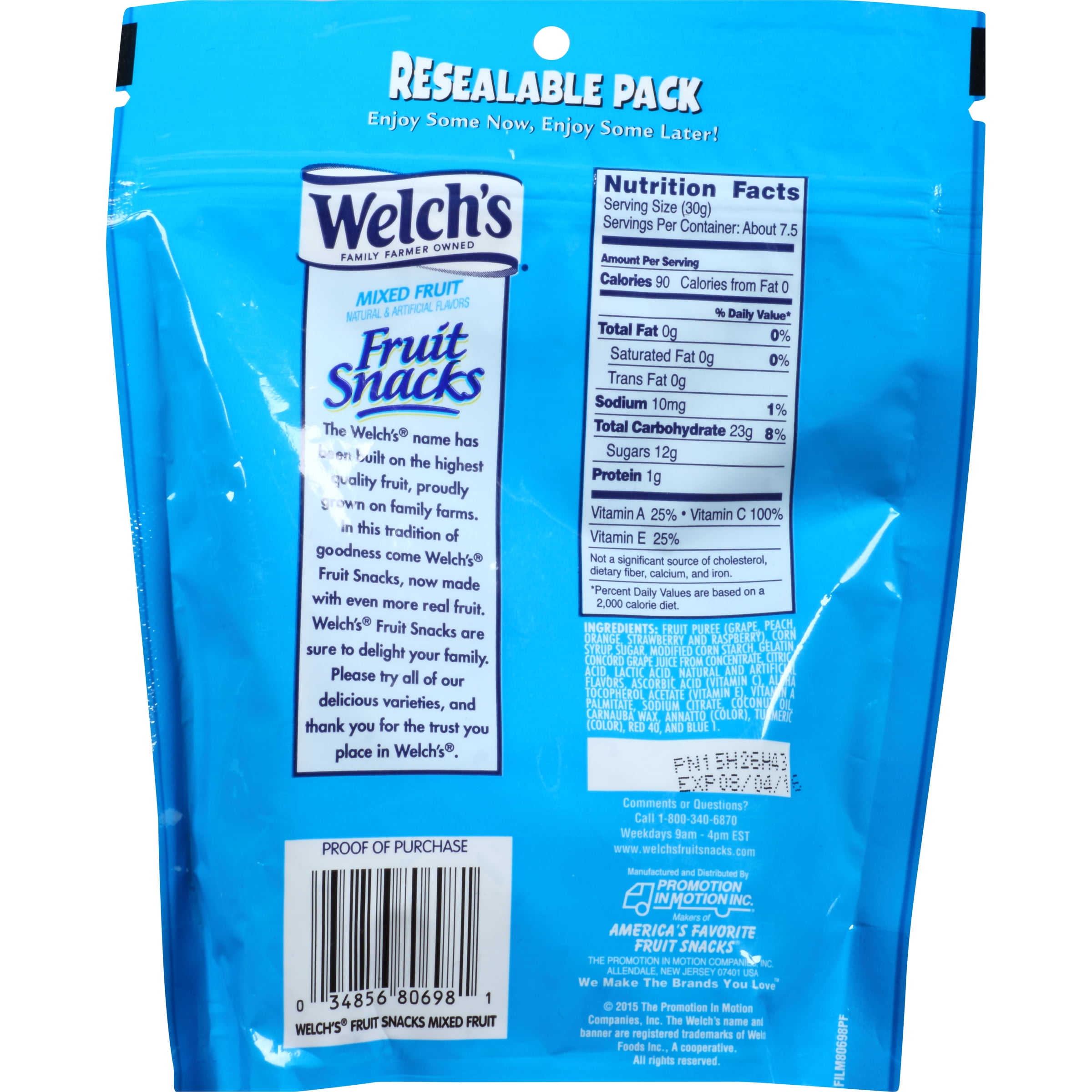 Welchs Mixed Fruit Snacks 8 oz 9 Count