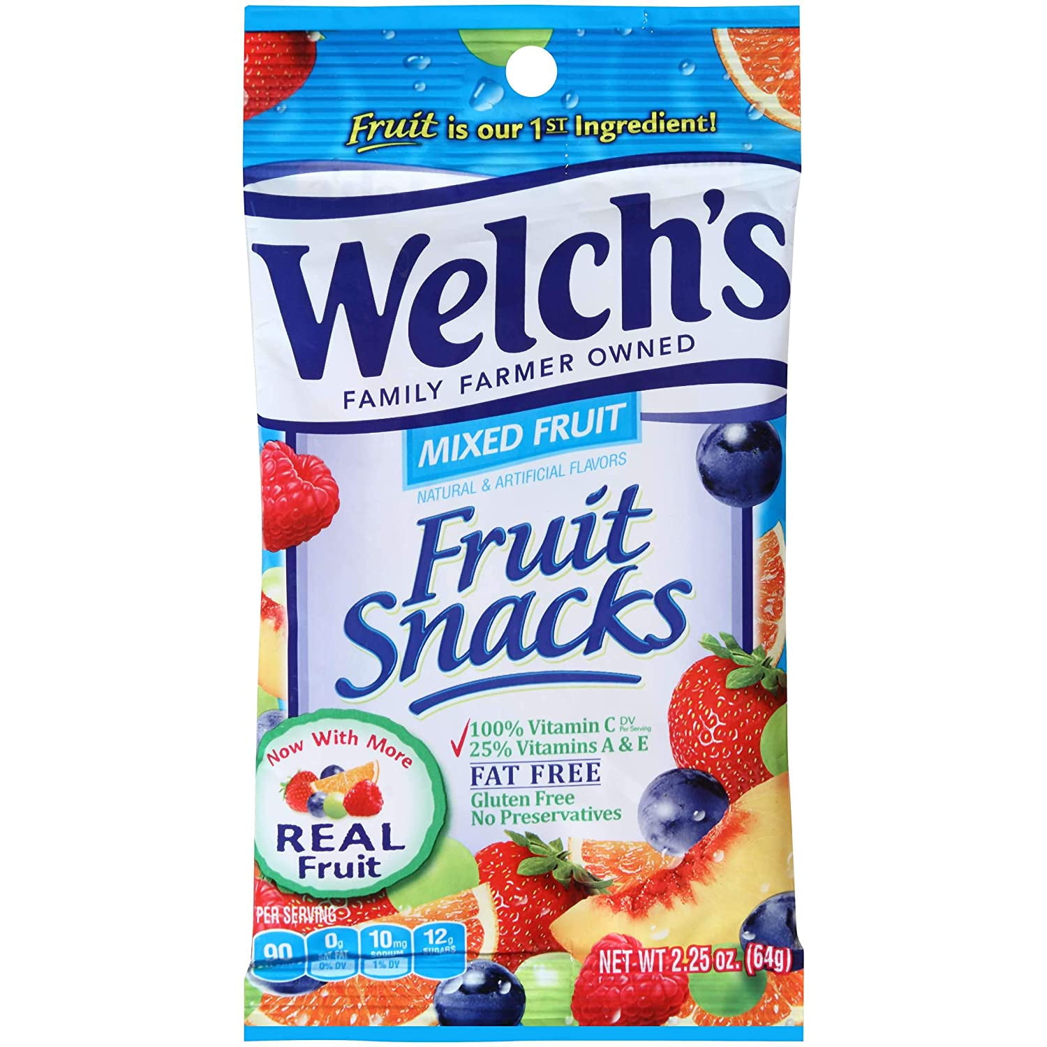 Welchs Mixed Fruit Snacks 2.25 Ounces 48 Per Case