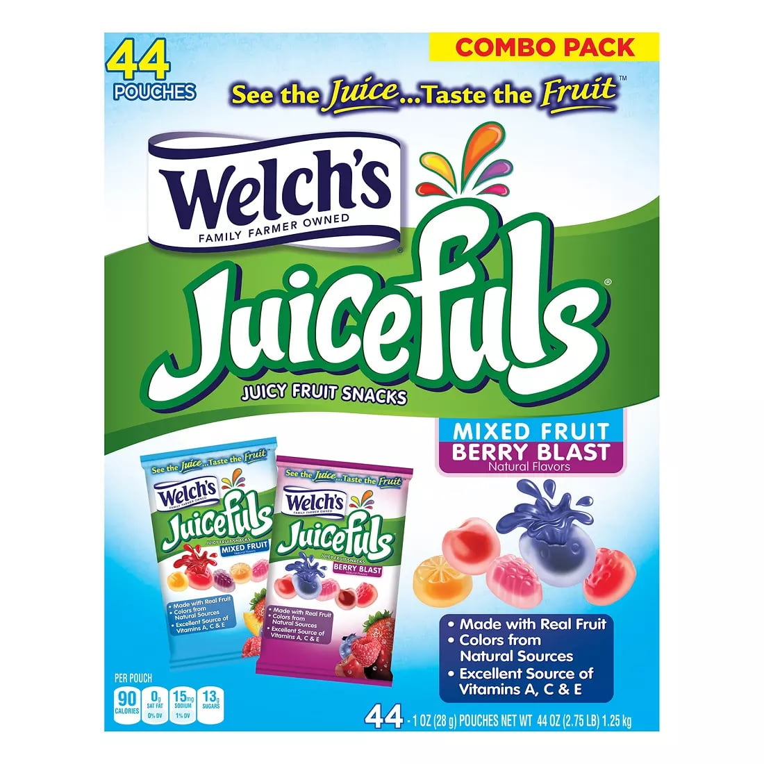 Welchs Juicefuls Mixed Fruit and Berry Blast 44 Count