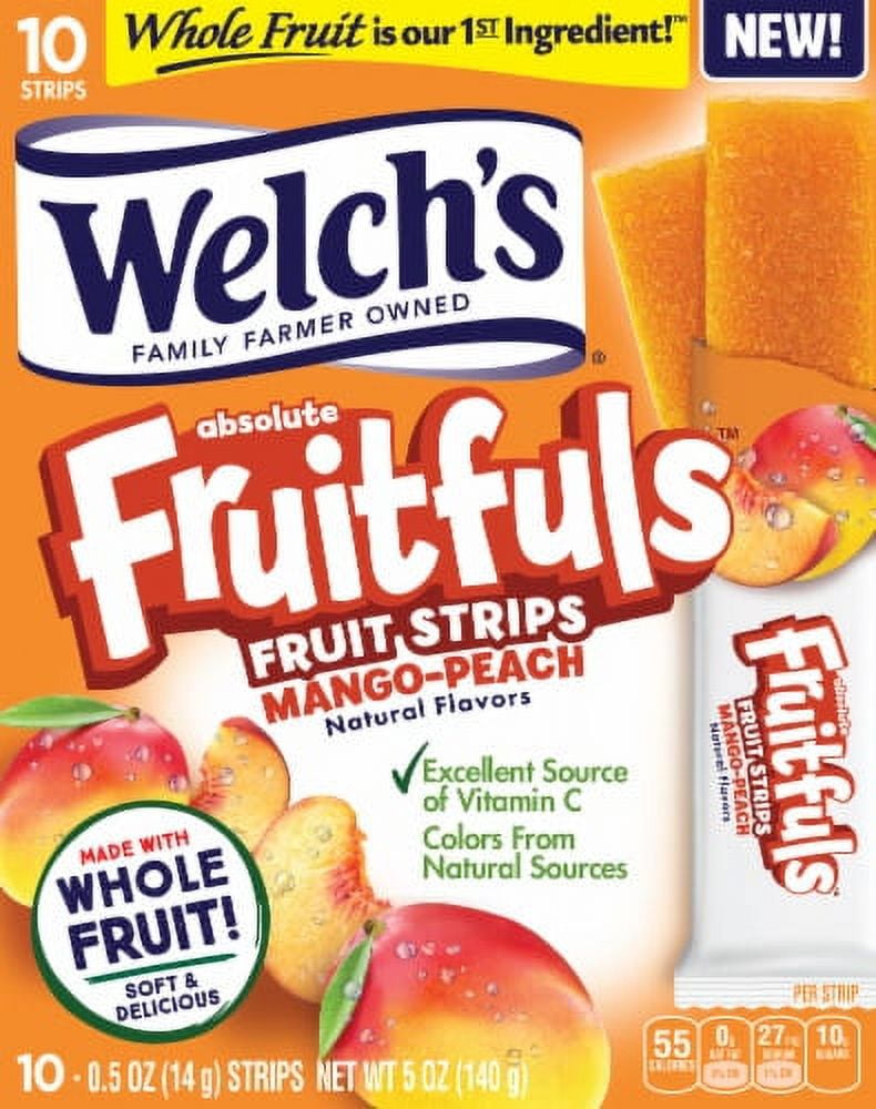 Welch's Fruitfuls Mango Peach Fruit Strips 2X