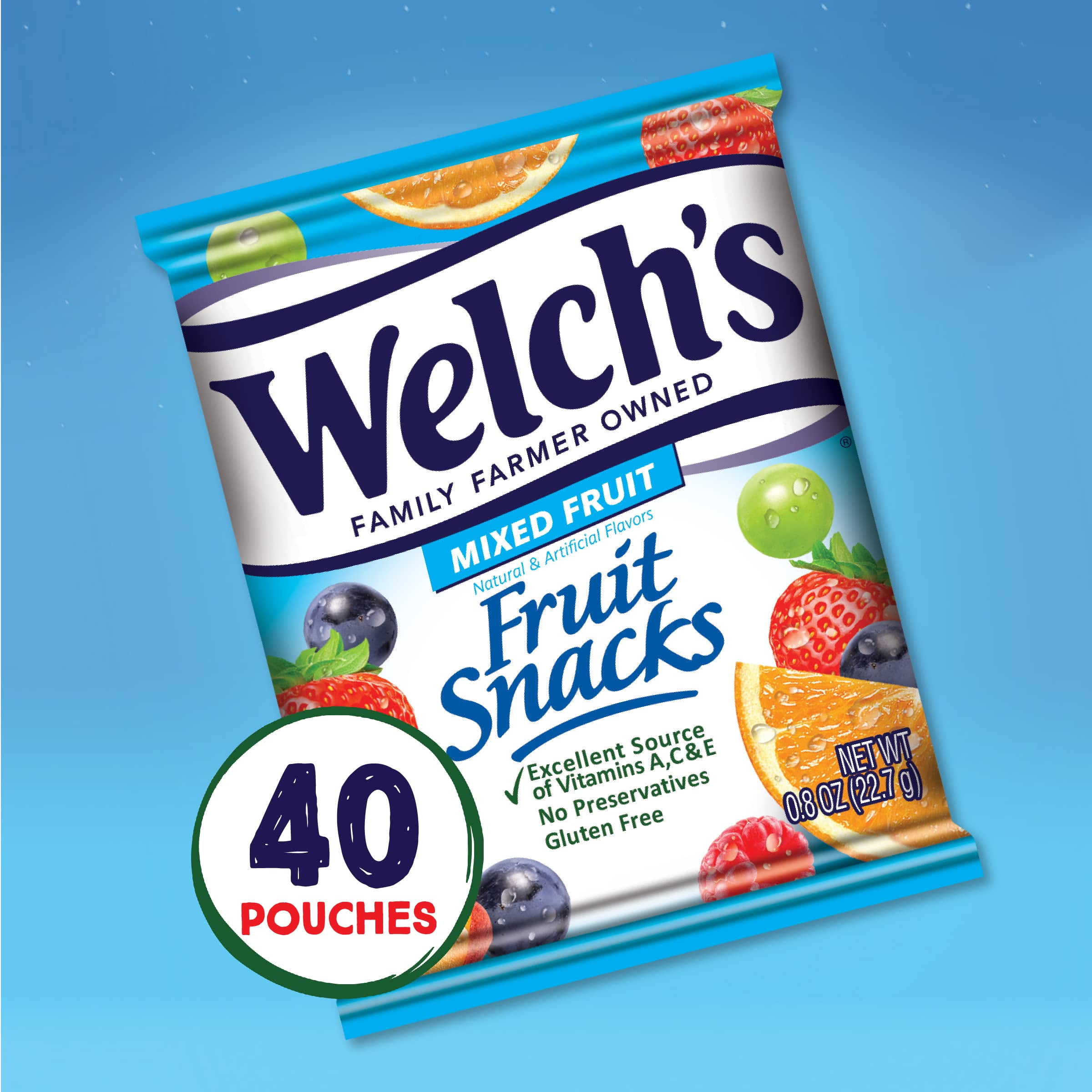 Welchs Mixed Fruit Fruit Snacks 32oz 40ct Pack of 2