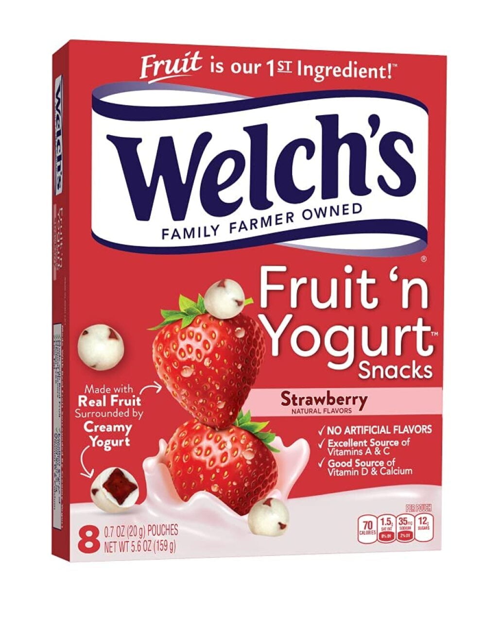 Welchs Fruit n Yogurt Strawberry Fruit Snacks 8 Ct Pack of 6