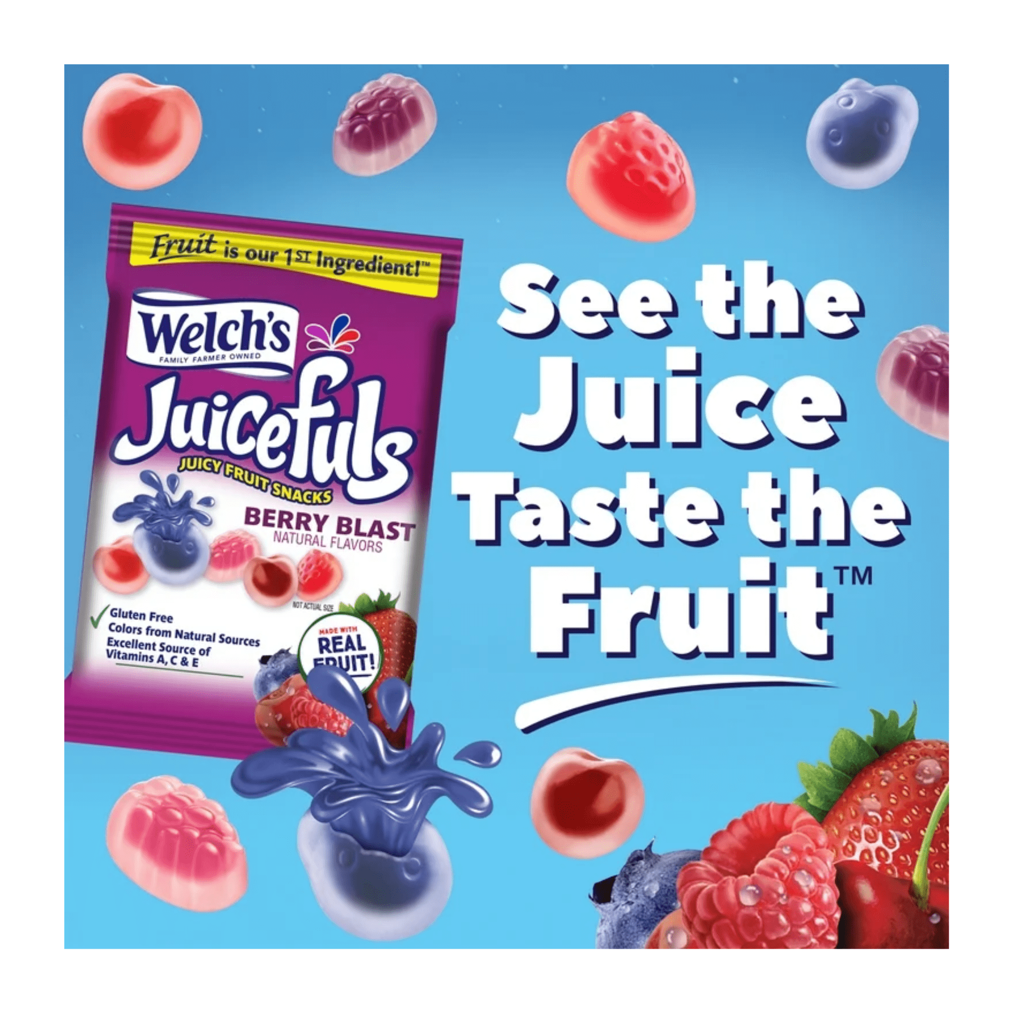 Welchs Juicefuls Berry Blast Snacks 4 Oz Pack Of 12