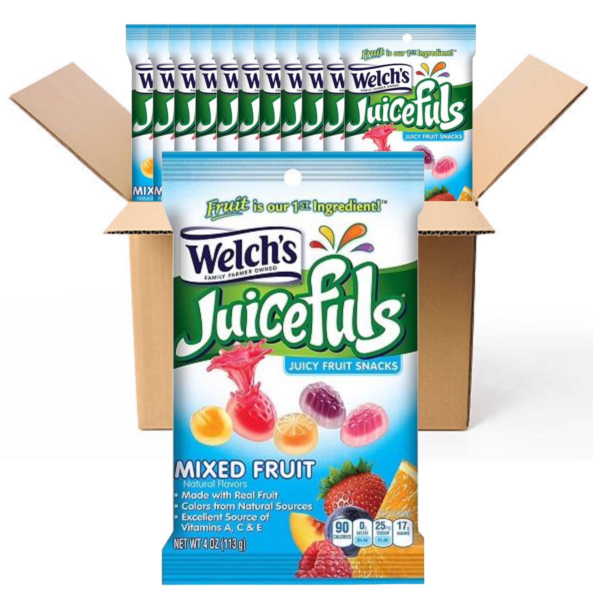 Welchs Juicefuls Mixed Fruit Snacks 4 Oz Pack Of 12 for Health-conscious Snacking