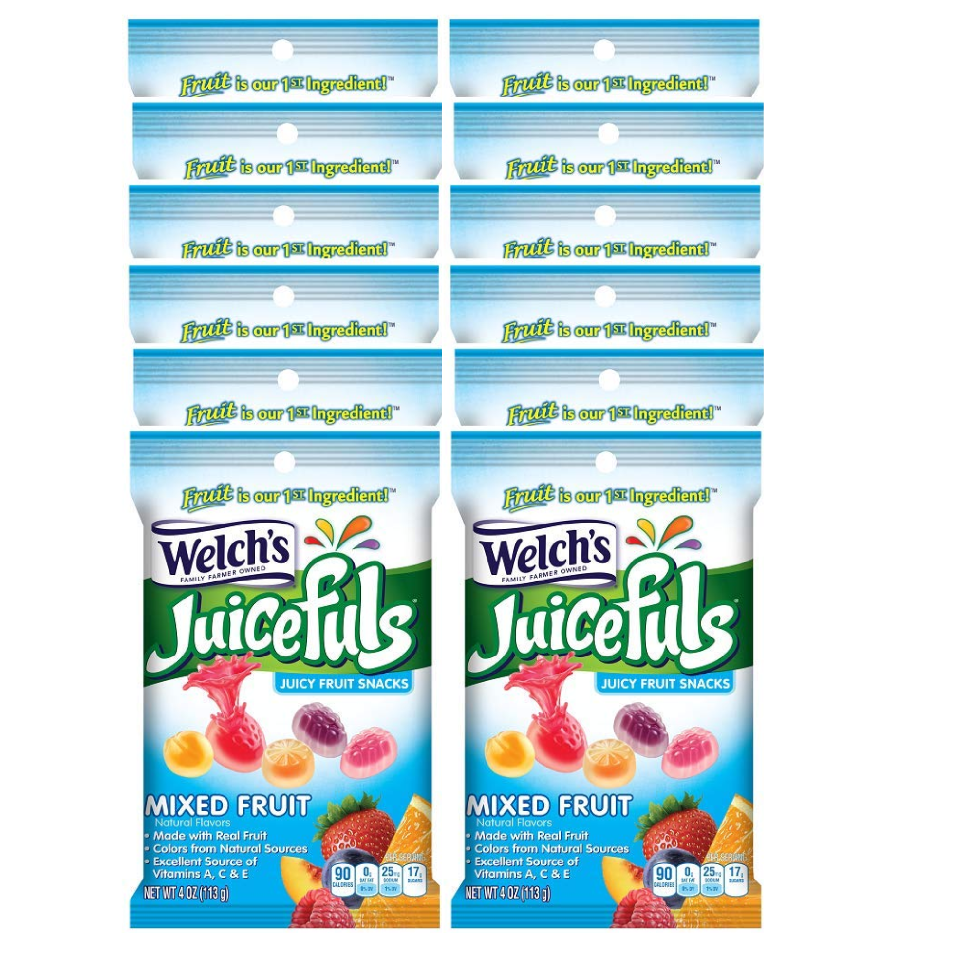 Welchs Juicefuls Mixed Fruit Snacks 4 Oz Pack Of 12 for Health-conscious Snacking