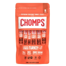 Chomps Antibiotic Free Pepperoni Turkey 8 Count 1.15oz