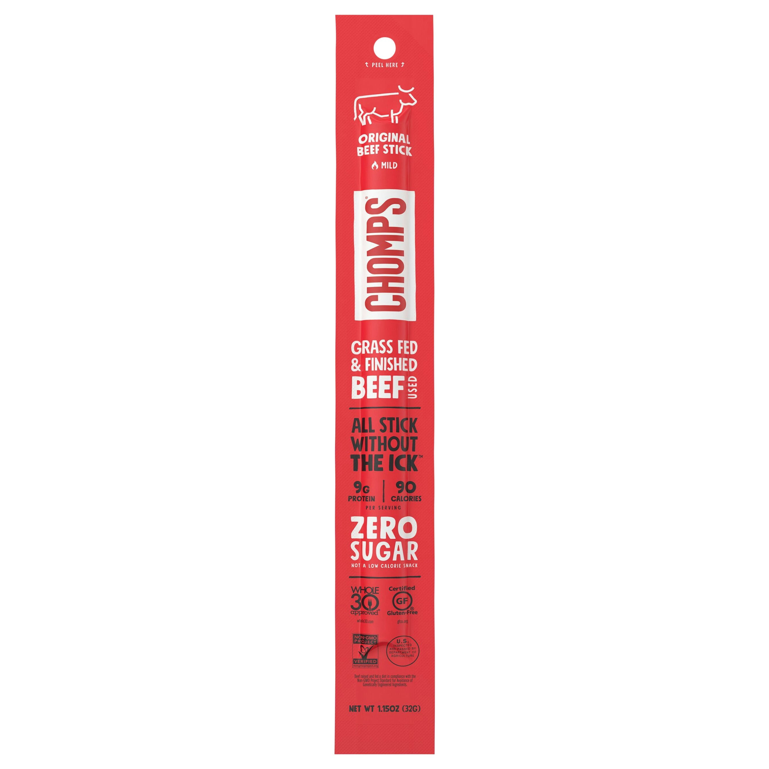 Chomps Original Beef Stick 1.15 oz Pack Of 24