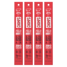 Chomps Grass Fed and Finished Original Beef Stick 1.15oz 4 Pack