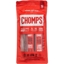 Chomps Original Zero Sugar Grass-fed Beef Sticks Antibiotics Added Hormones Mild 1.15 oz 12 ct