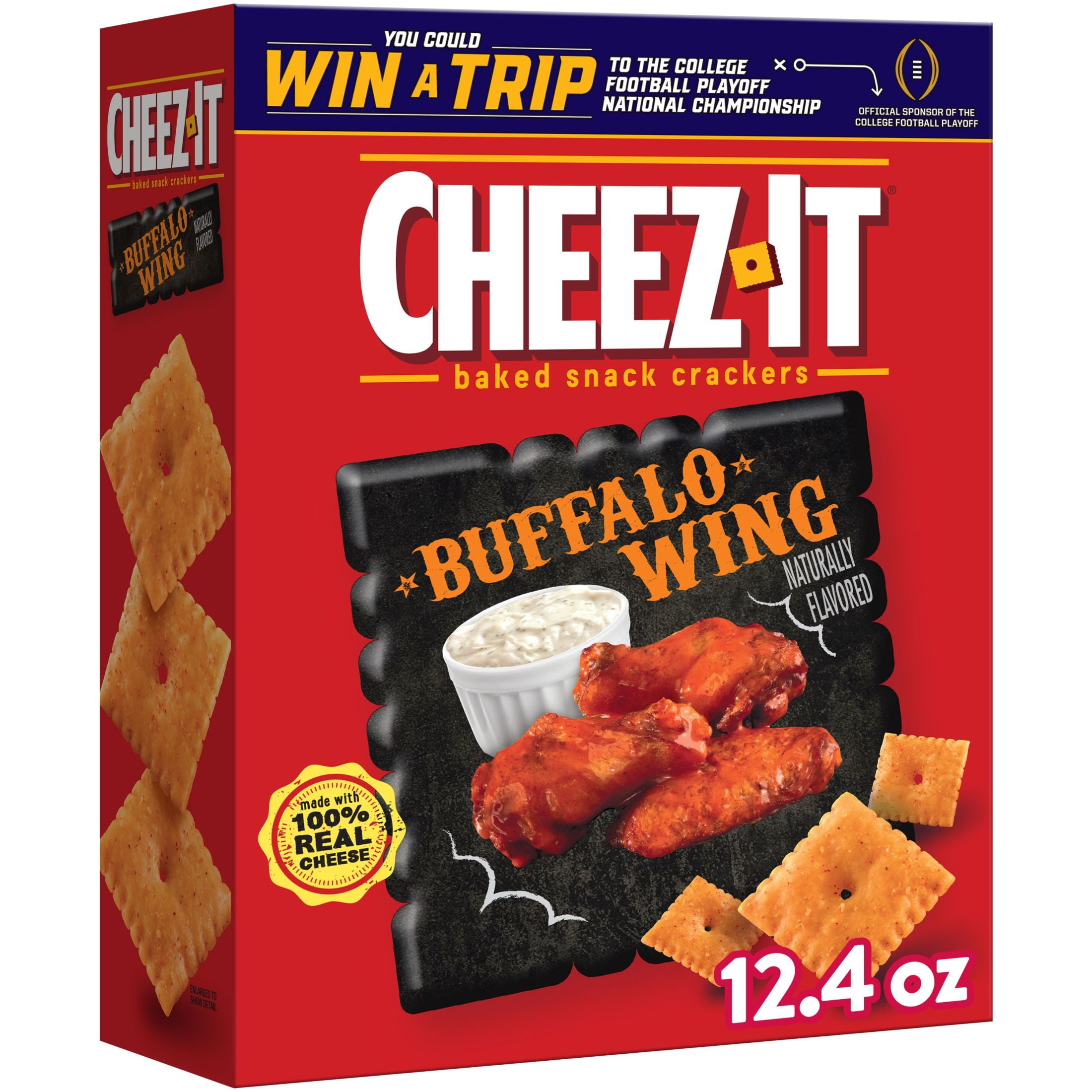 Cheez-It Buffalo Wing Cheese Crackers Baked Snack 12.4 oz