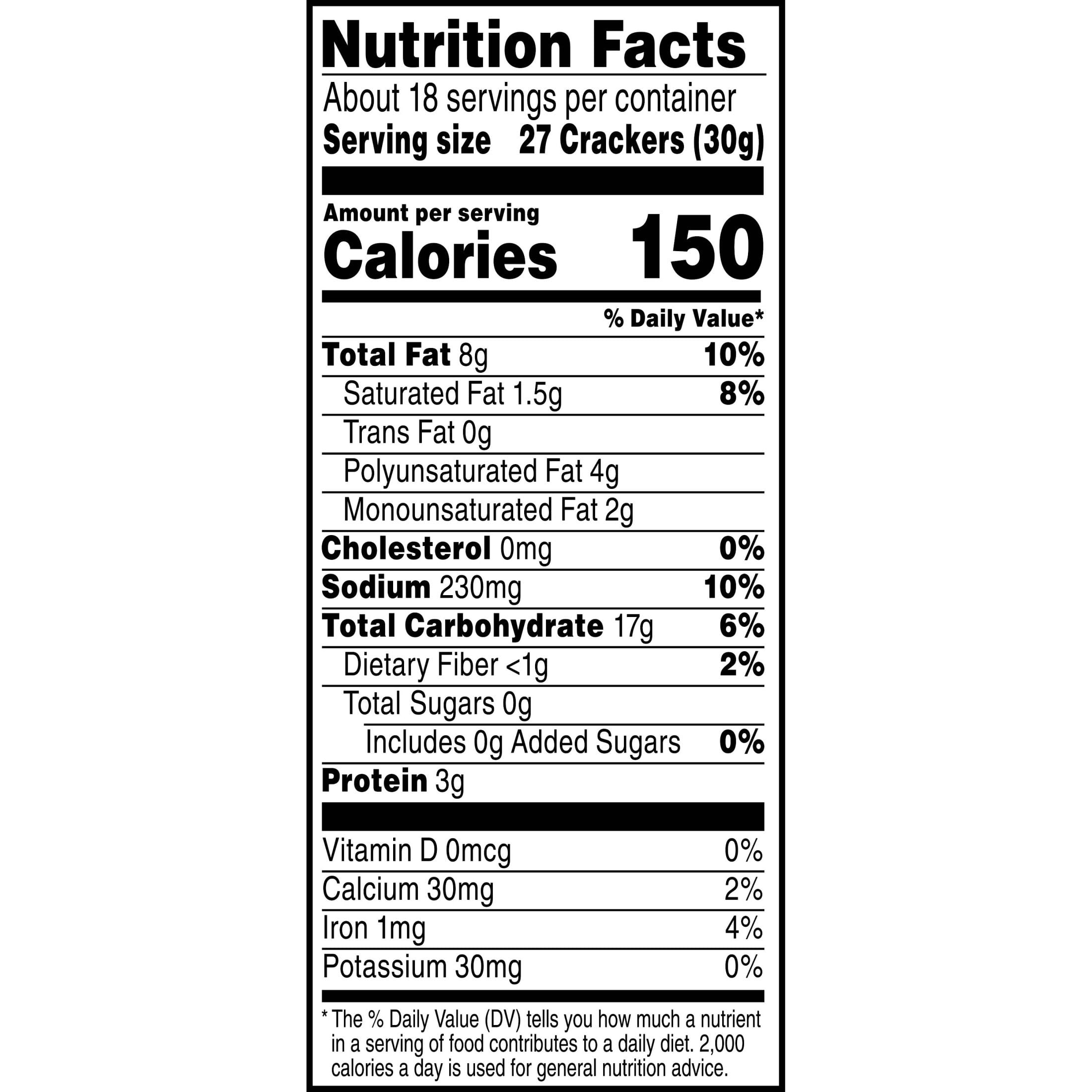 CHEEZ-IT ORIGINAL CHEESE CRACKERS BAKED SNACK 6 COUNT PACK