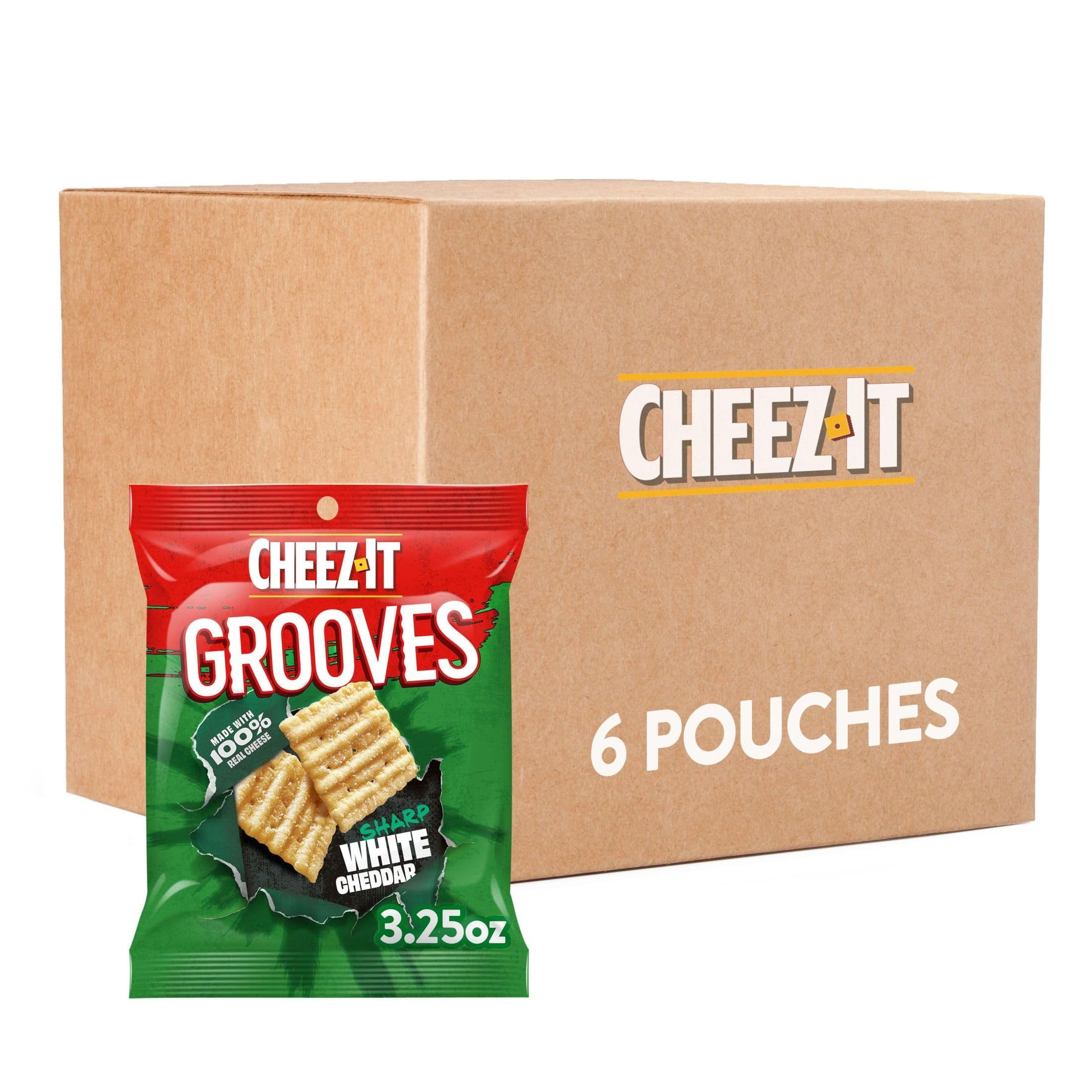 Cheez-It Grooves Sharp White Cheddar Crispy Cracker