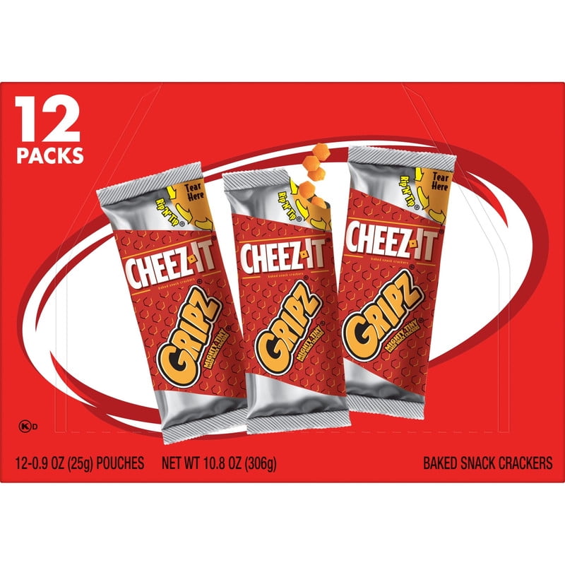 Cheez-It Gripz Original Tiny Baked Snack Cheese Crackers 2 Pack 10.8 oz 12