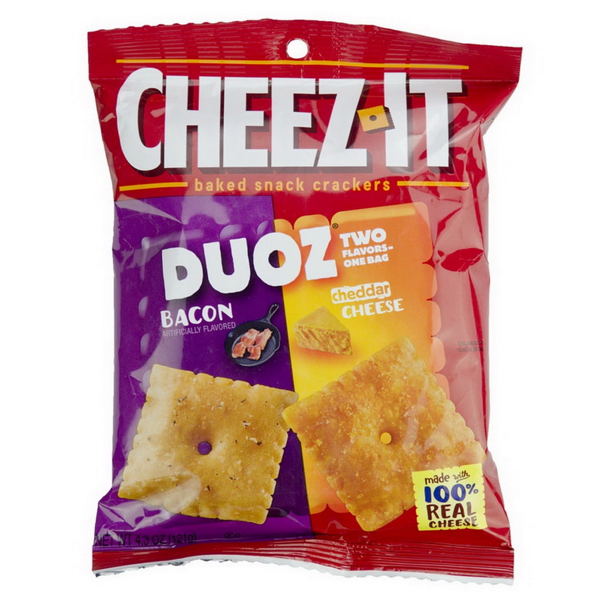 Cheez-It Duoz Bacon Cheddar Cheese Crackers 4.3oz Pack of 6