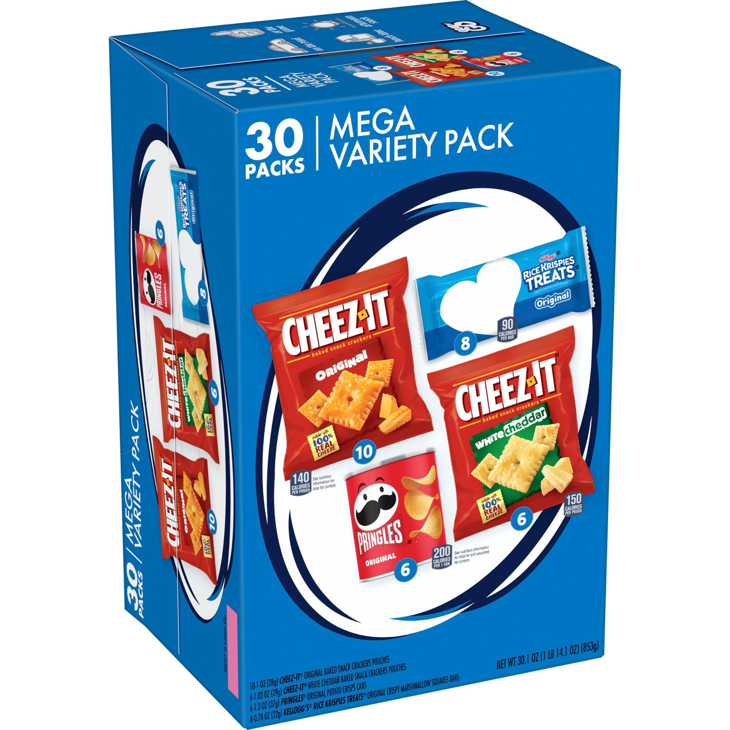 KELLOGGS SNACKS LUNCH SNACKS YPF5 KIDS SNACKS MEGA PACK VARIETY PACK 30.1OZ BOX 30 PACKS