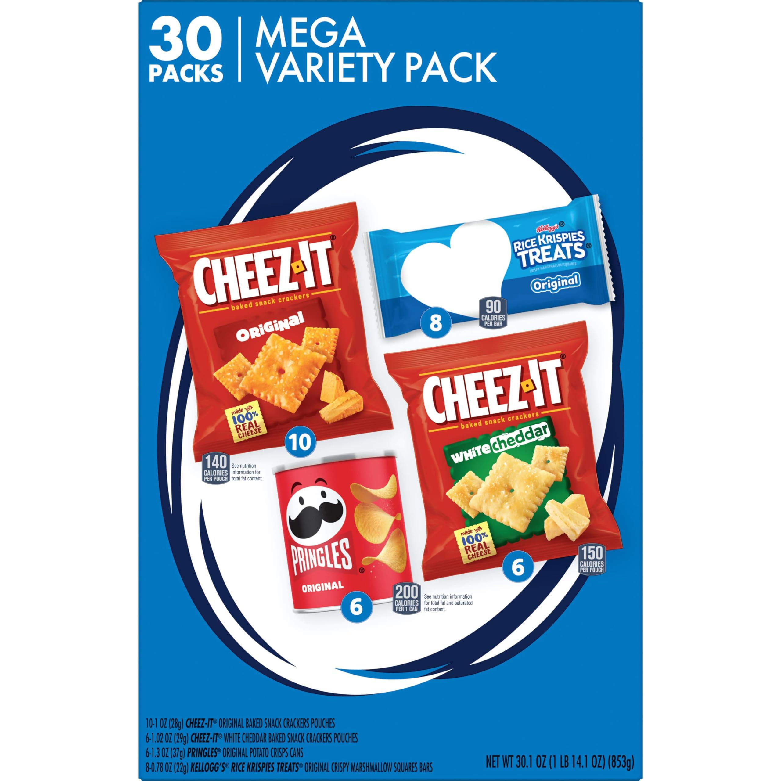 KELLOGGS SNACKS LUNCH SNACKS YPF5 KIDS SNACKS MEGA PACK VARIETY PACK 30.1OZ BOX 30 PACKS
