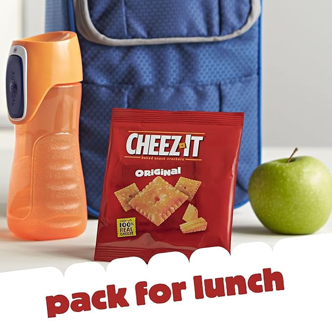 Cheez-It Cheese Crackers Baked Snack Lunch Snacks Grab n' Go Original 12oz Box 12 Packs