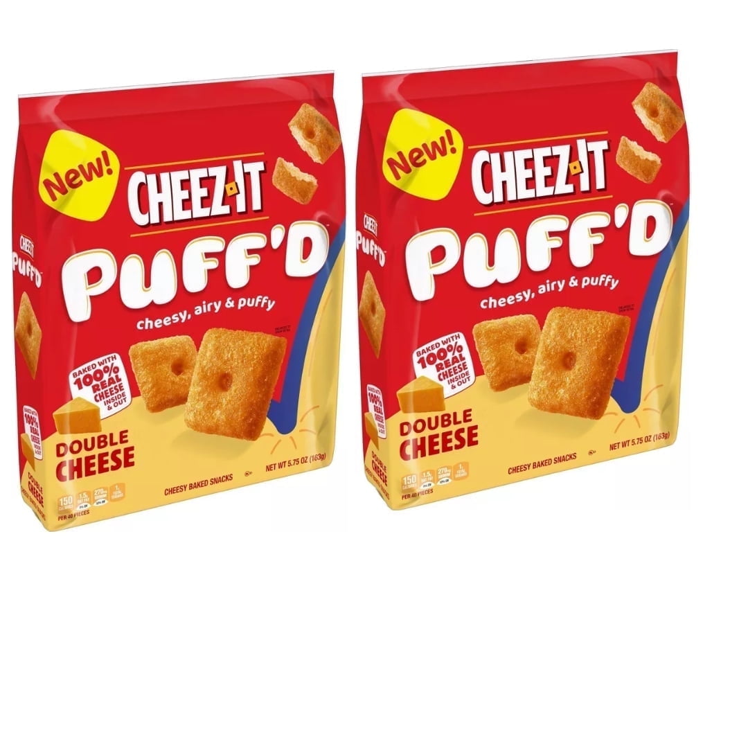 Cheez-It Puffd Double Cheese Crackers 5.75oz Pack of 2