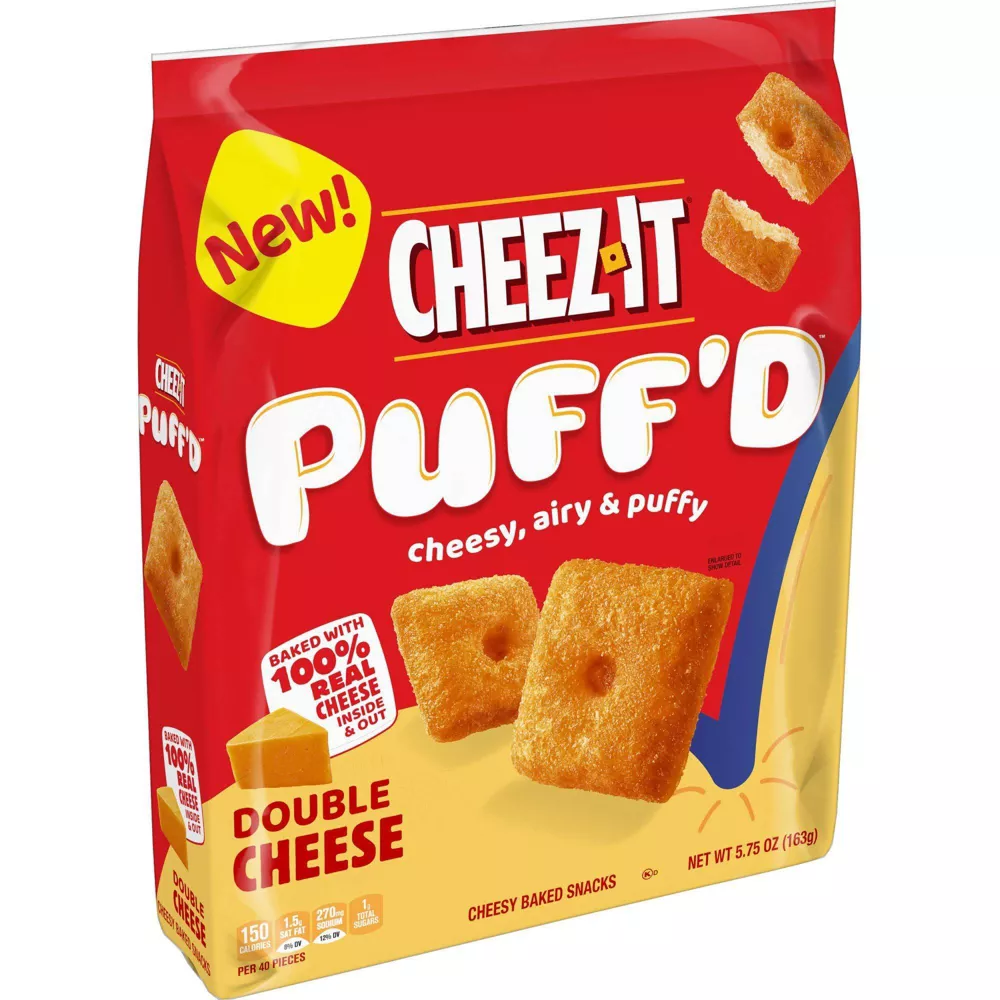 Cheez-It Puffd Double Cheese Crackers 5.75oz Pack of 2