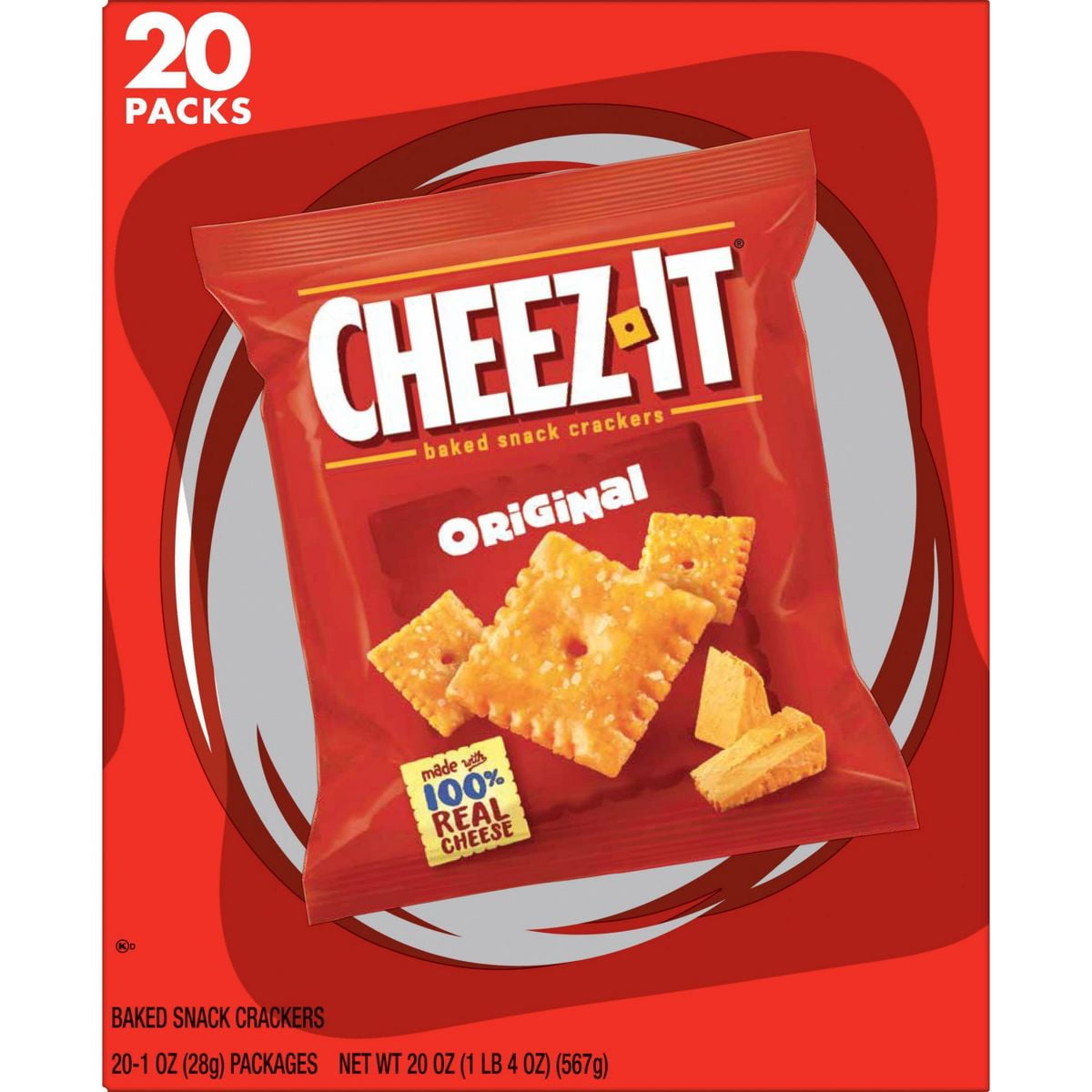 Cheez-It Original Baked Snack Crackers 1oz 20ct