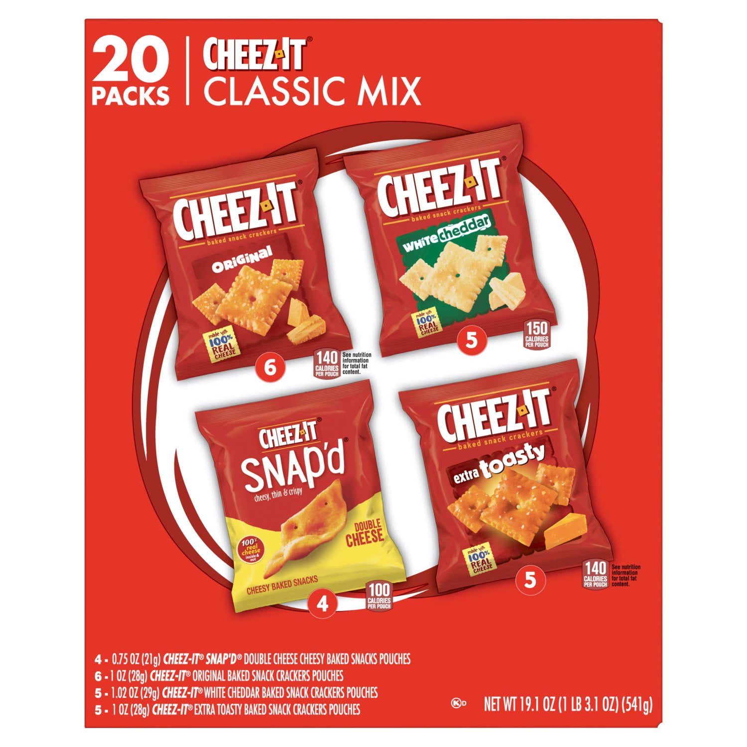 Cheez-It Cheddar Variety 19.1 oz - Delicious Cheese Snack