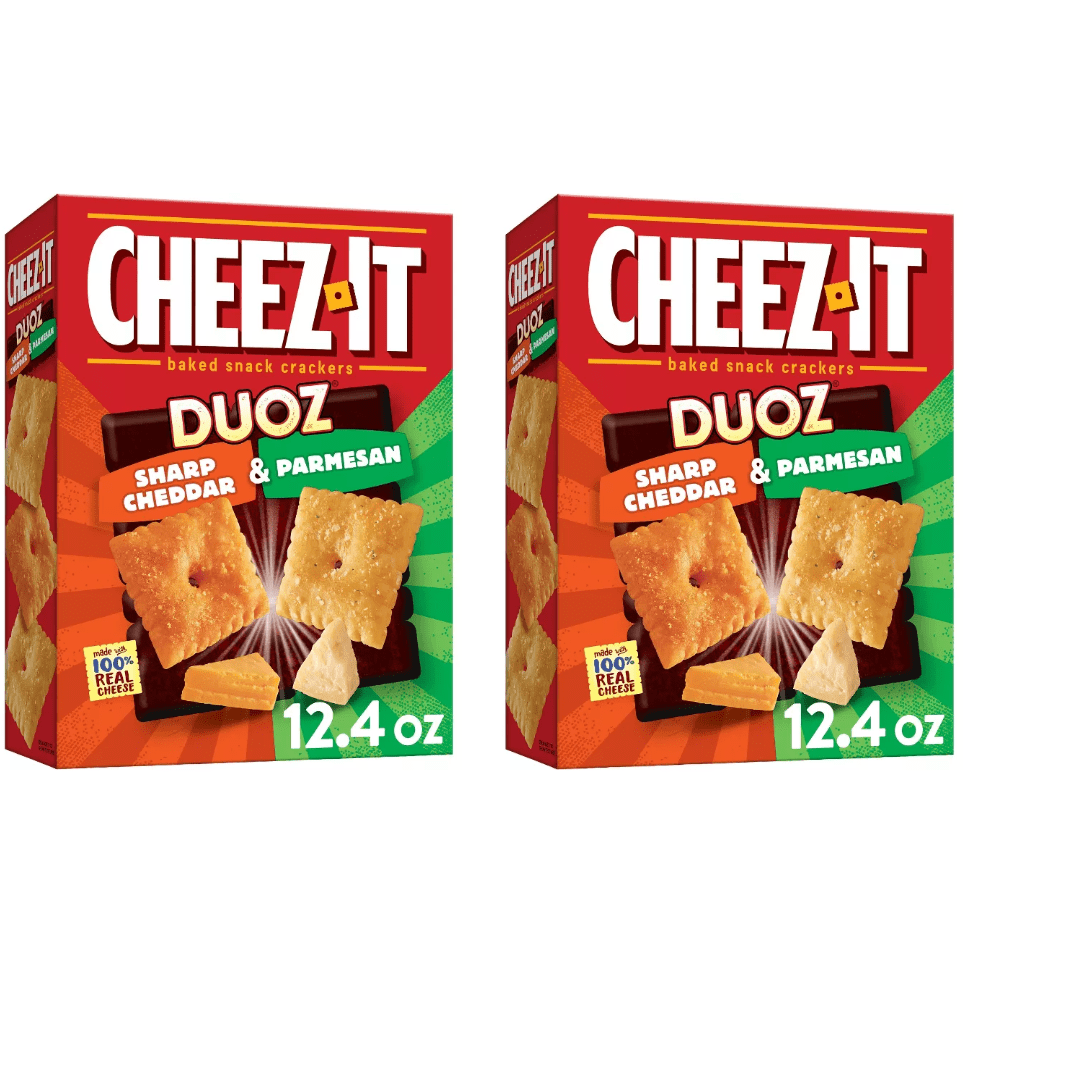 Cheez-It Duoz Sharp Cheddar Parmesan Baked Snack Crackers 12.4oz 2 Pack