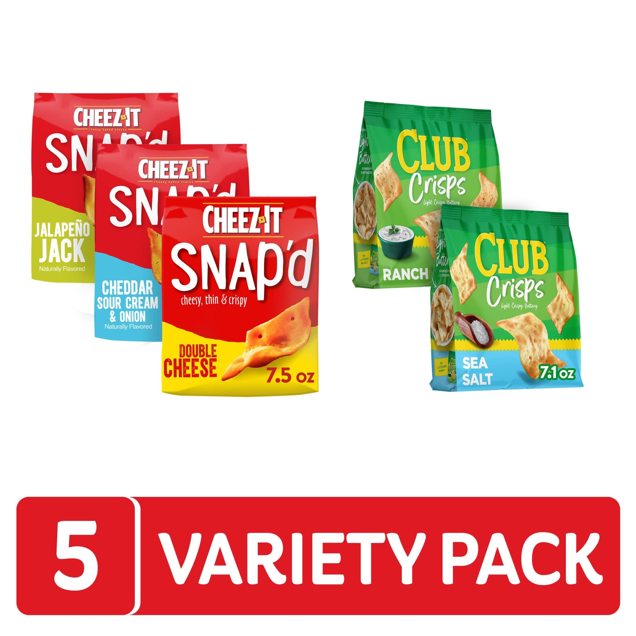 Cheez-It Baked Snacks Lunch Party Variety Pack 5 Bags