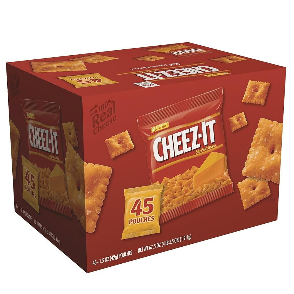 Cheez-It Crackers Original 1.5 Oz Pack 45 Packs Carton