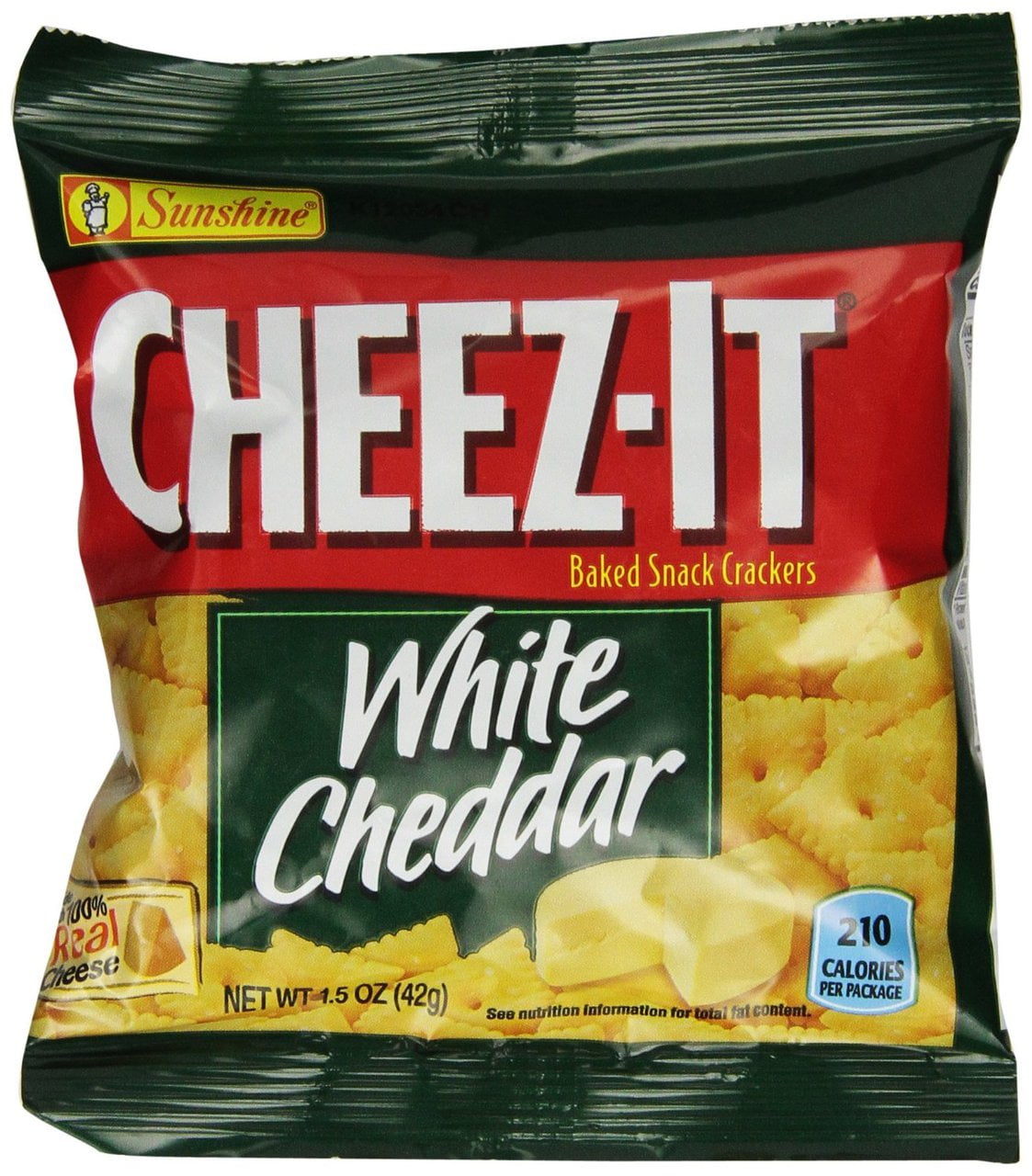 Cheez-It Baked Snack Crackers White Cheddar 1.5 Ounce Units 60 Packs