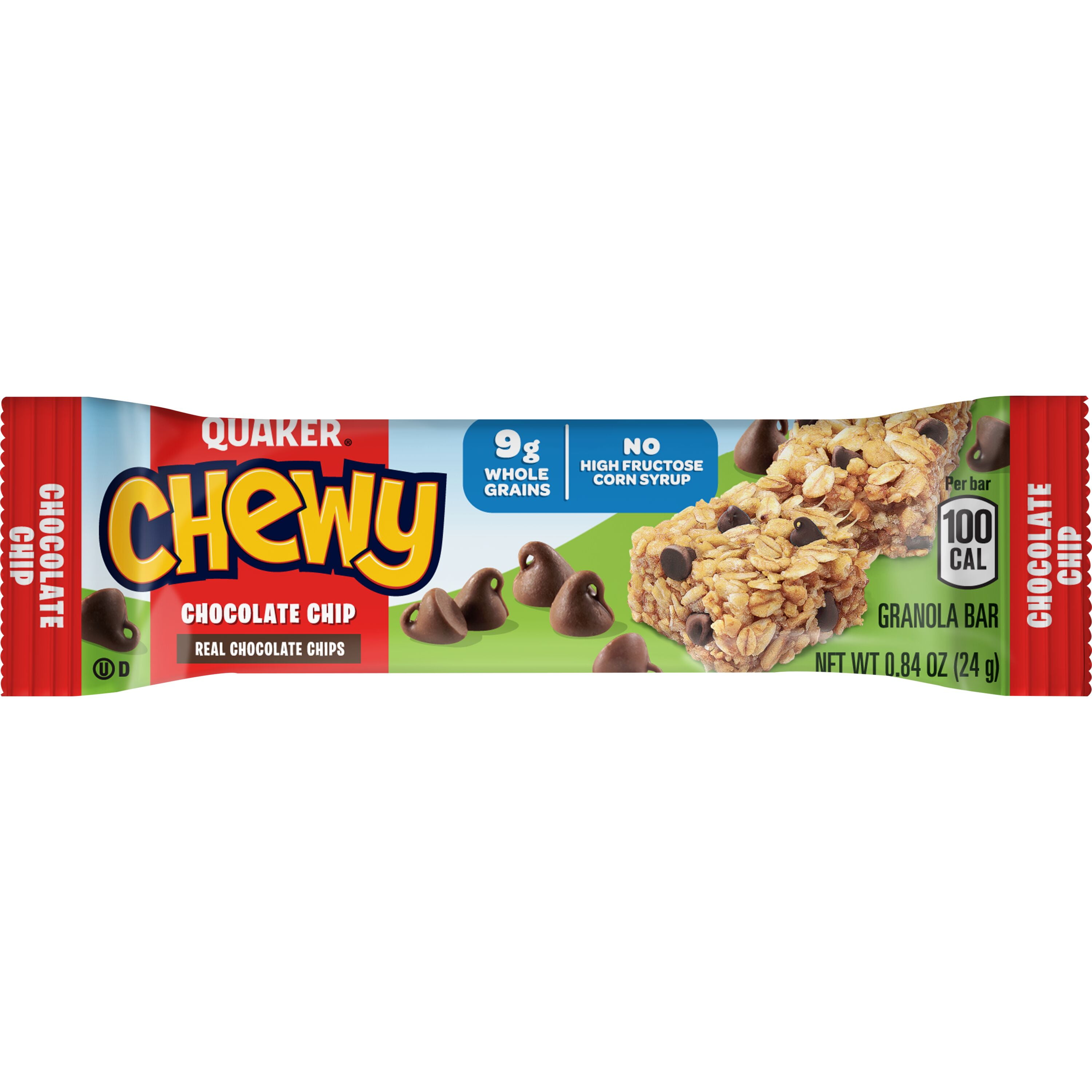QUAKER CHEWY GRANOLA BARS 4 PACK CHOCOLATE CHIP FLAVOR 0.84 OZ 36 COUNT - AMERIKASEPETIM