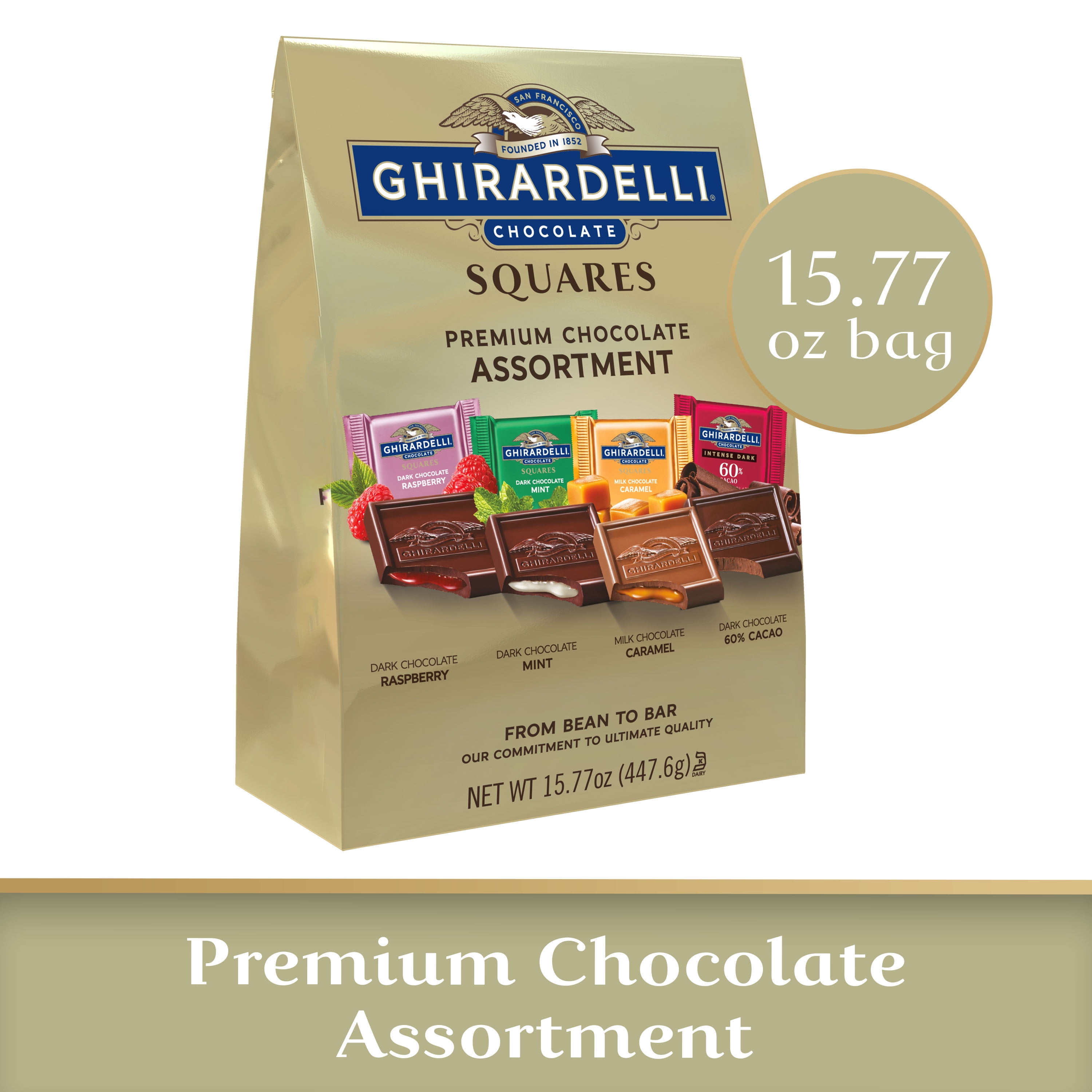 Ghirardelli Premium Chocolate Squares Assortment 15.77 oz Bag