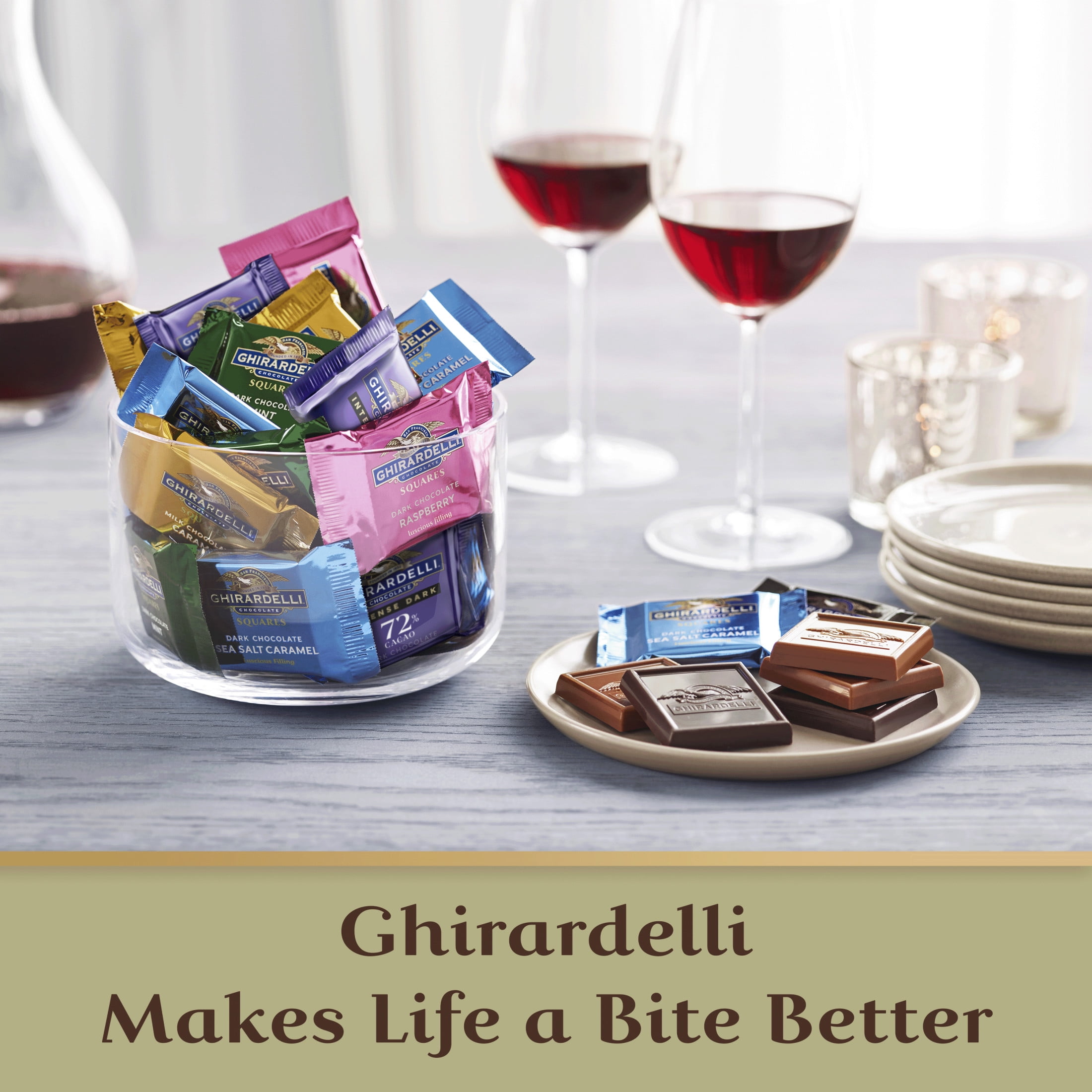 Ghirardelli Premium Chocolate Squares Assortment 15.77 oz Bag