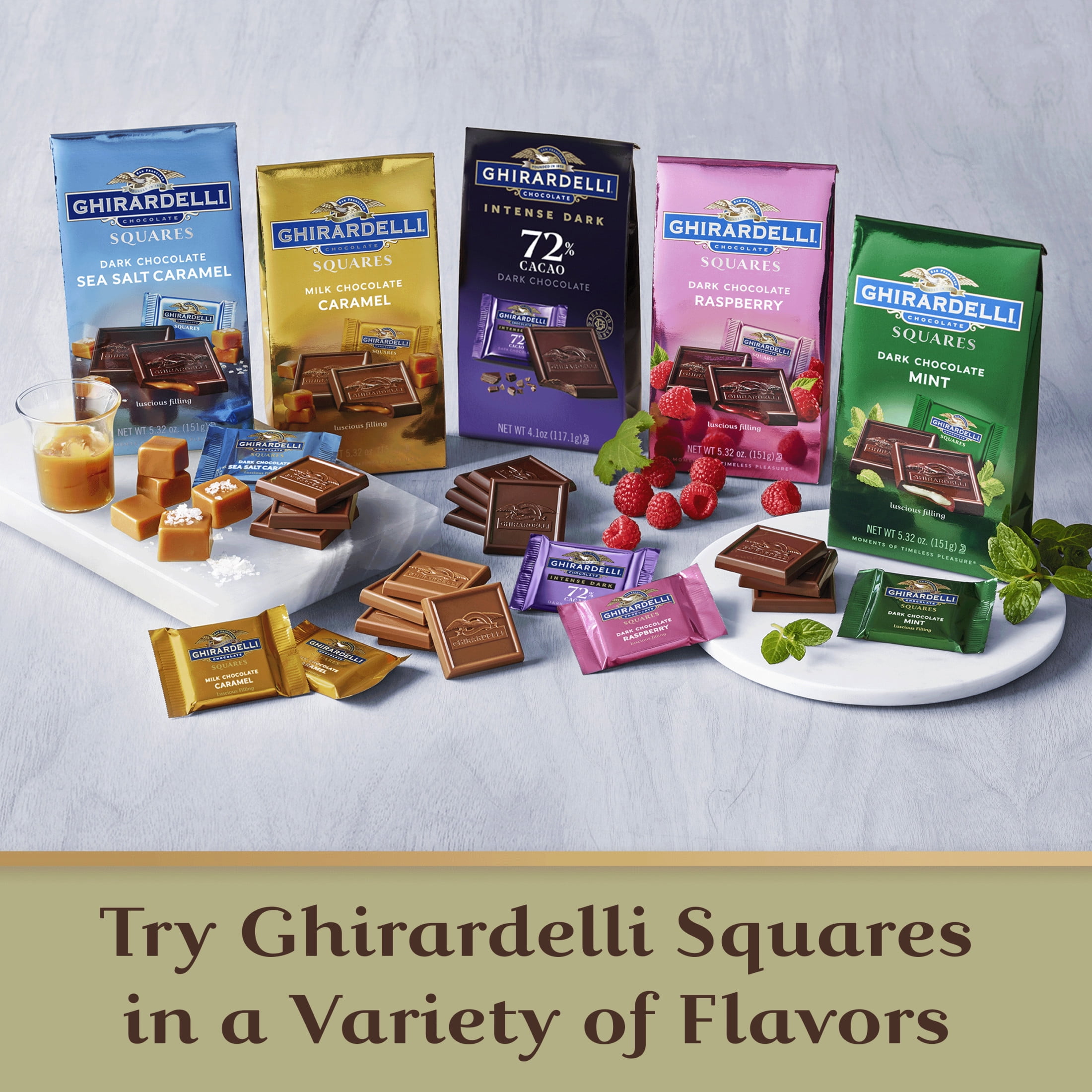 Ghirardelli Premium Chocolate Squares Assortment 15.77 oz Bag