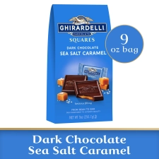 Ghirardelli Dark Chocolate Sea Salt Caramel Squares 9 oz Bag