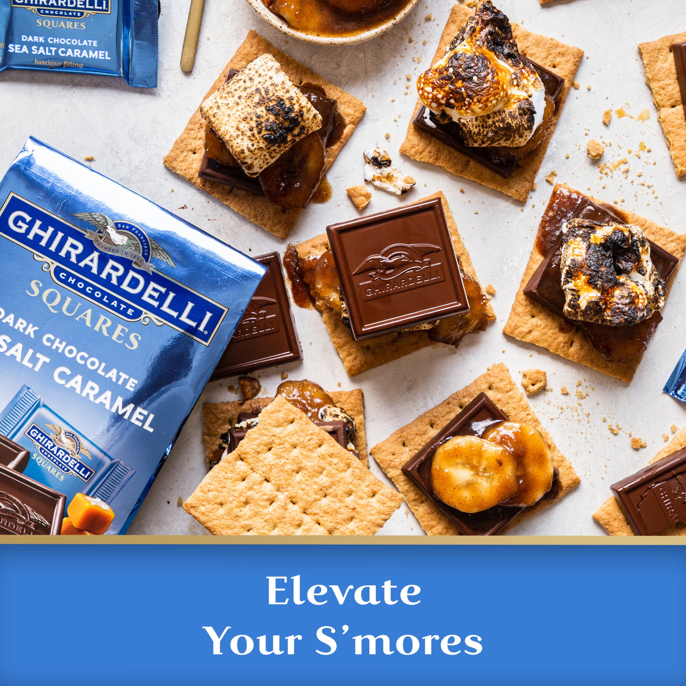 Ghirardelli Dark Chocolate Sea Salt Caramel Squares 9 oz Bag