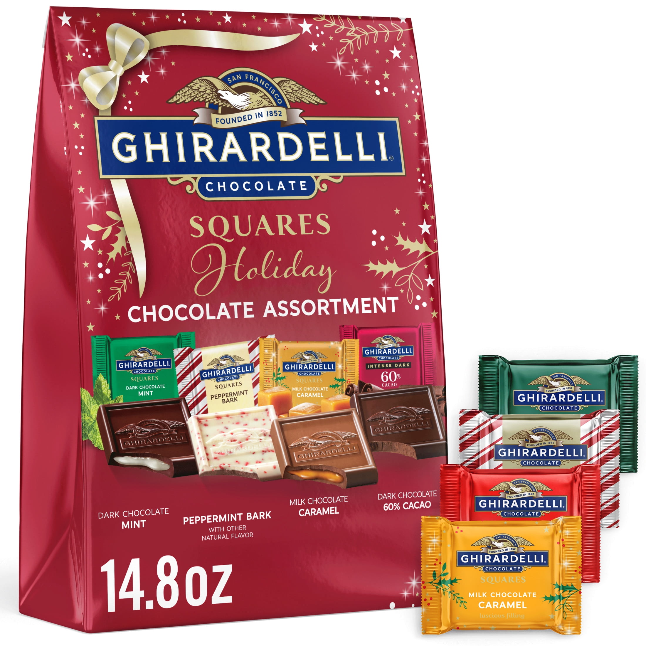 Ghirardelli  Holiday Chocolate Assortment Squares 14.8 oz Bag