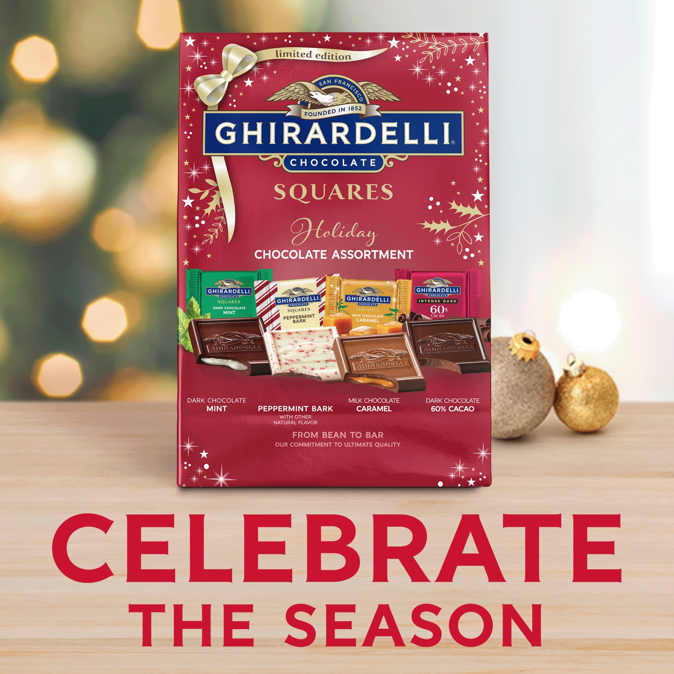 Ghirardelli  Holiday Chocolate Assortment Squares 14.8 oz Bag