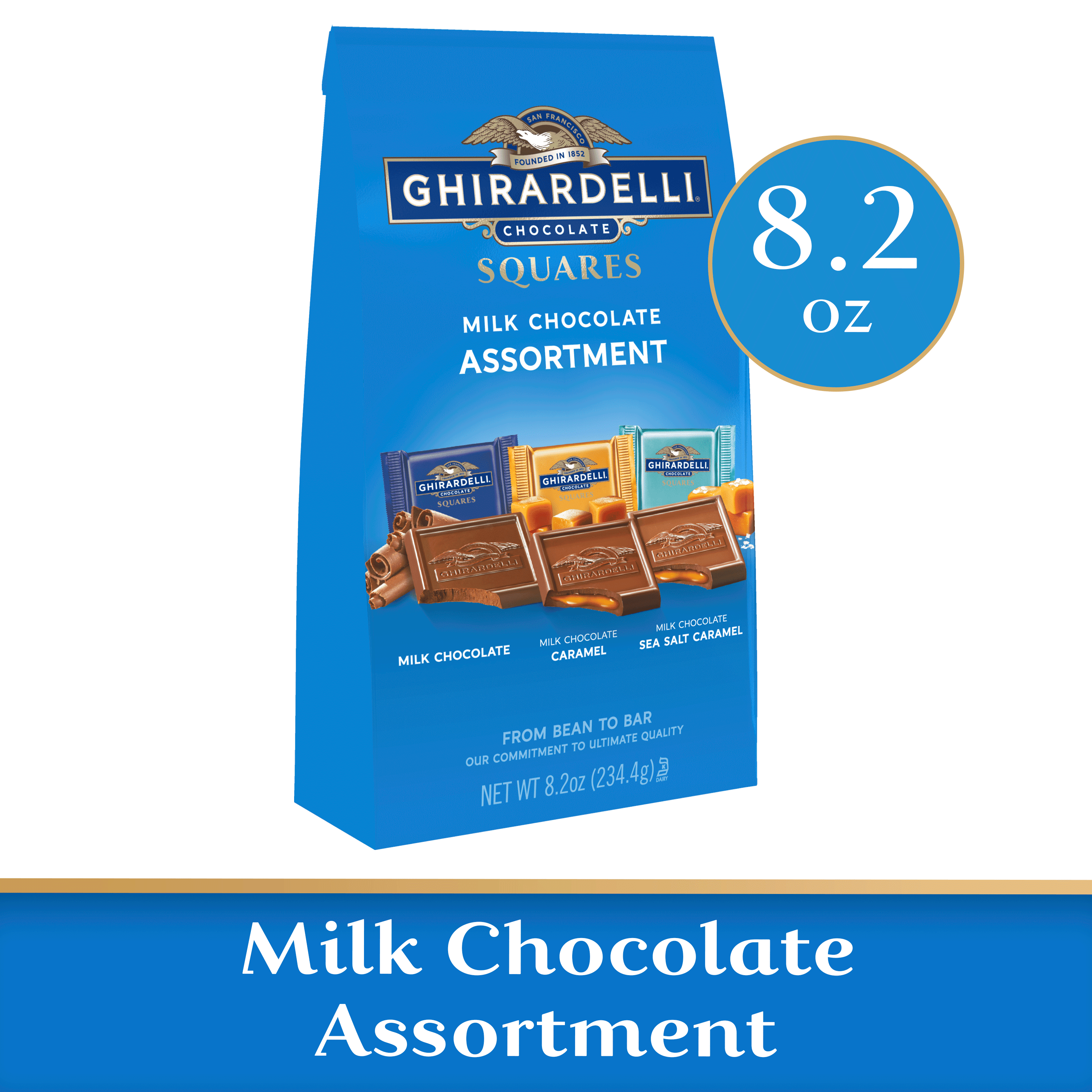 Ghirardelli Milk Chocolate Squares Assorted Chocolate Assortment 8.2 oz Bag