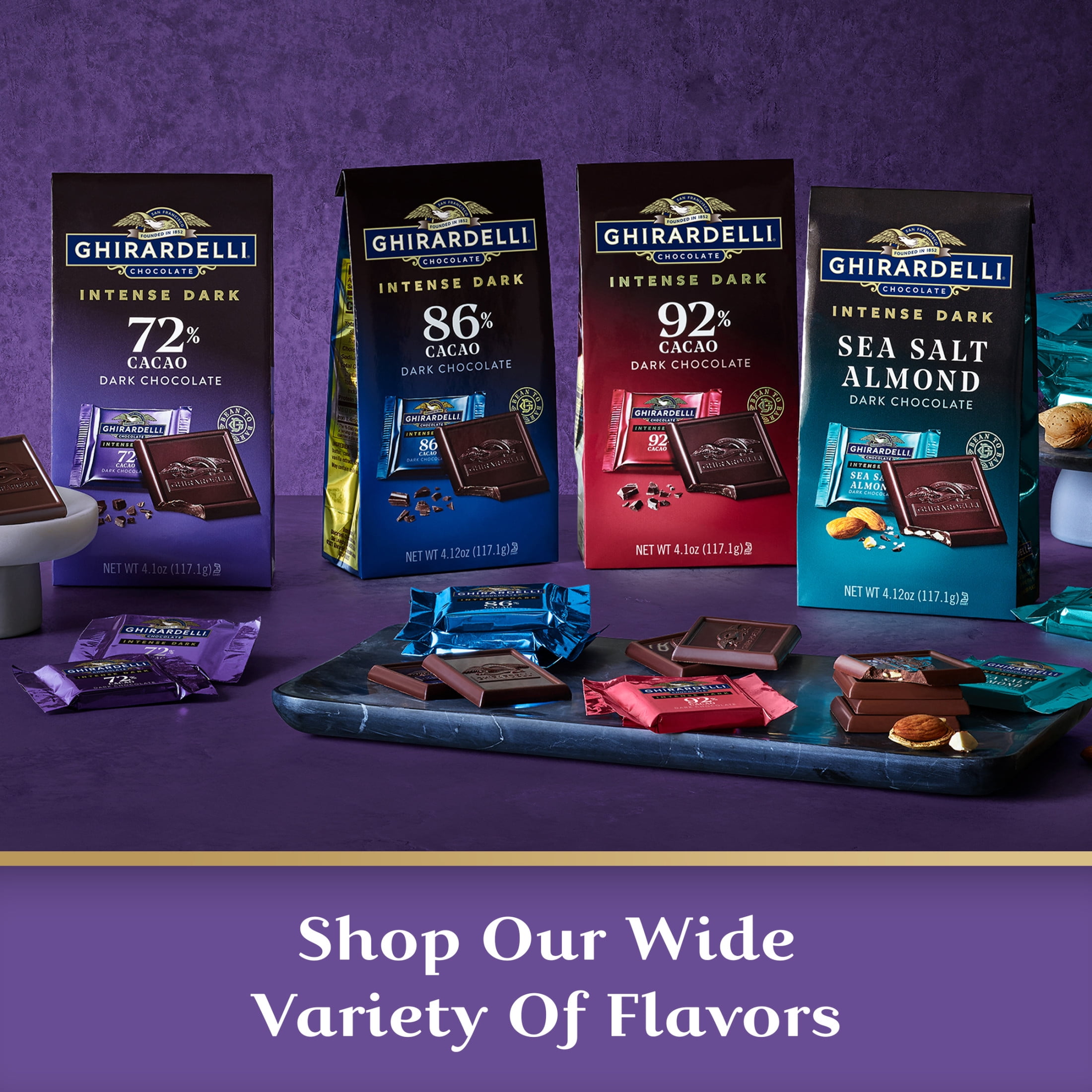 Ghirardelli Intense Dark Chocolate Squares 72% Cacao 12.7 oz Bag