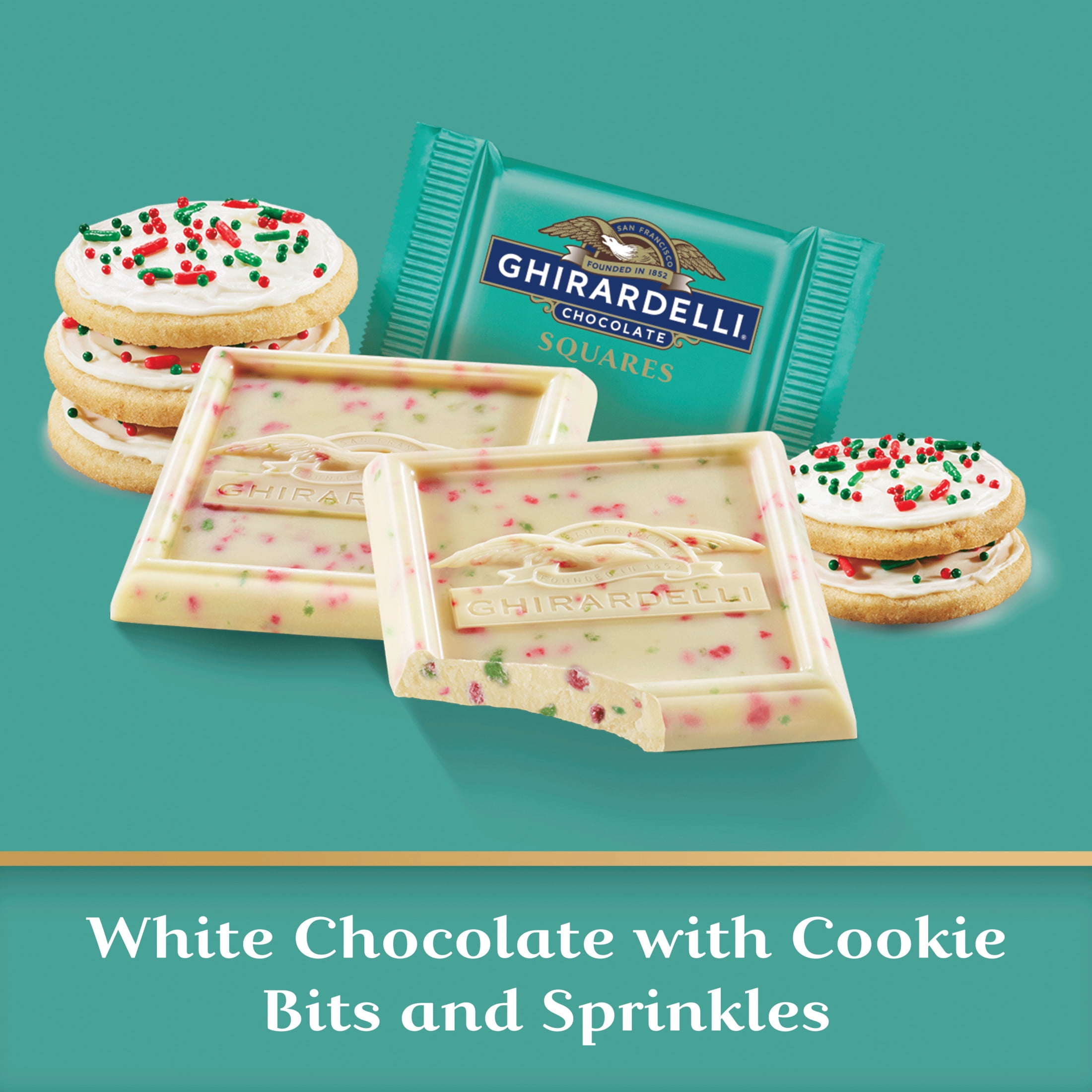 Ghirardelli  White Chocolate Sugar Cookie Squares 7.1 oz Bag