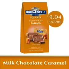Ghirardelli Milk Chocolate Squares Caramel Filling 9.04 oz Bag