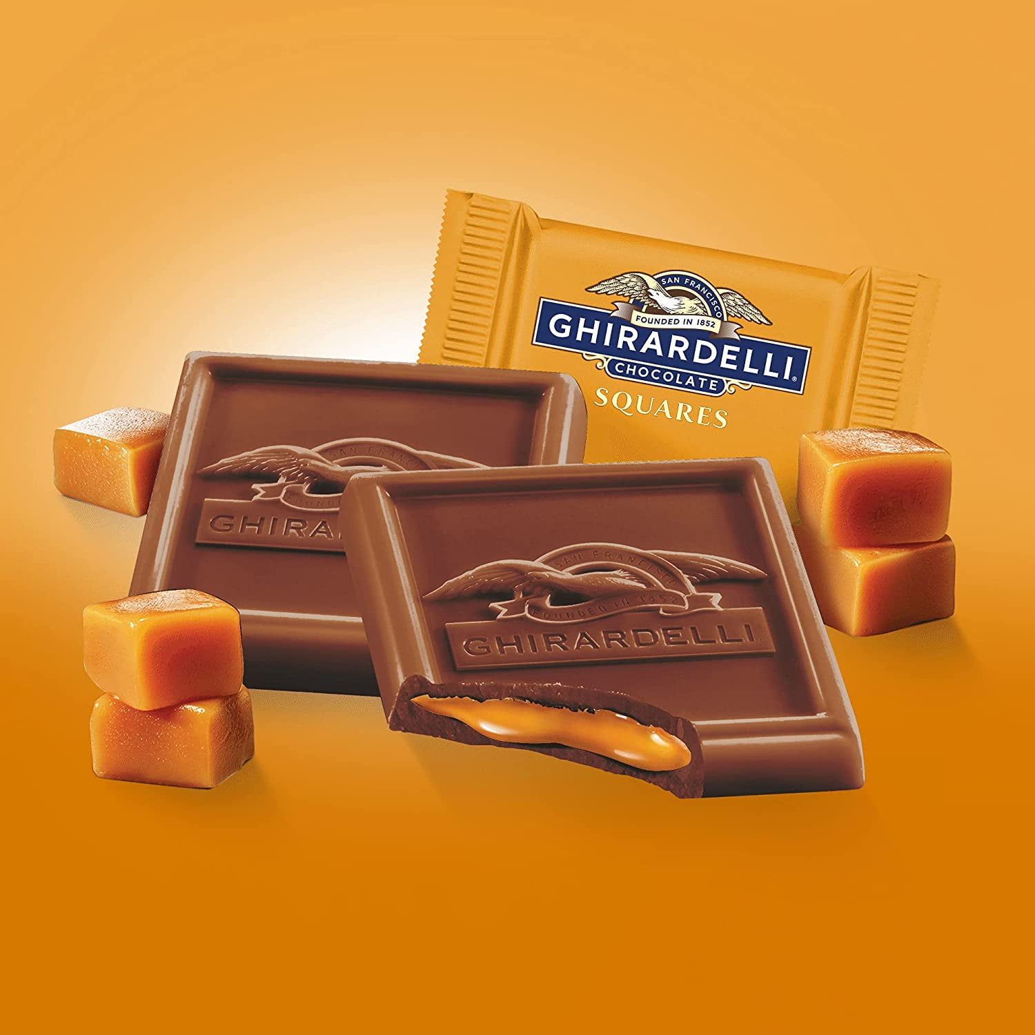 Ghirardelli Milk Chocolate Caramel Squares 5.32 oz Gift Bag