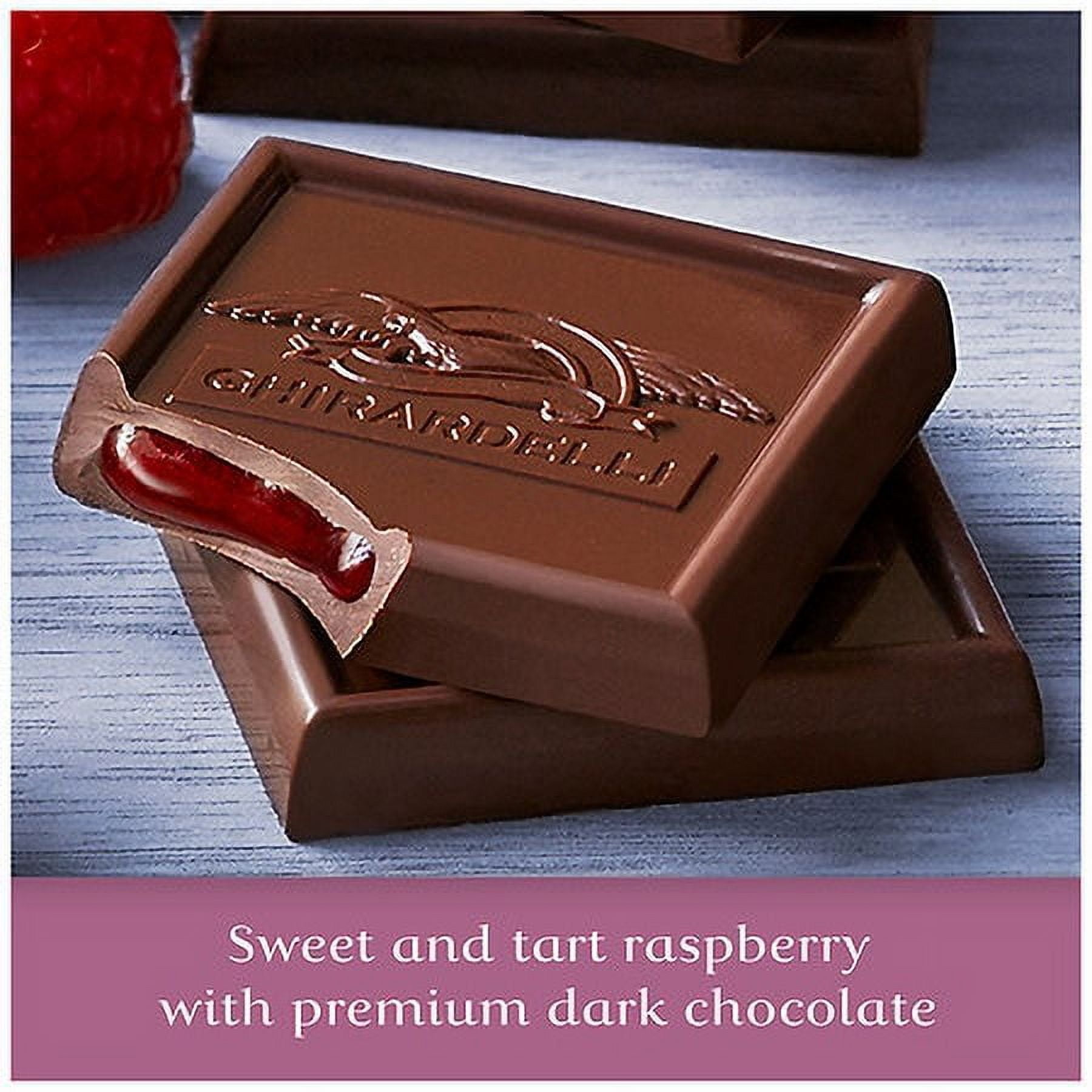 GHIRARDELLI DARK CHOCOLATE RASPBERRY SQUARES 5.32 OZ X 2 PACK - AMERIKASEPETIM